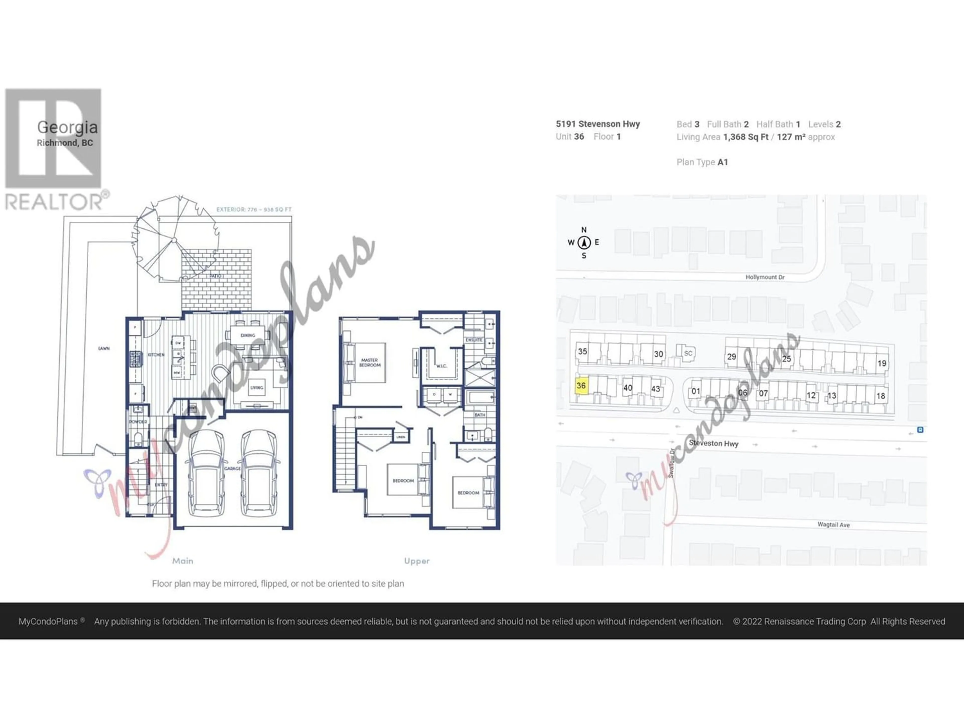 Floor plan for 36 5191 STEVESTON HIGHWAY, Richmond British Columbia V7E2K5