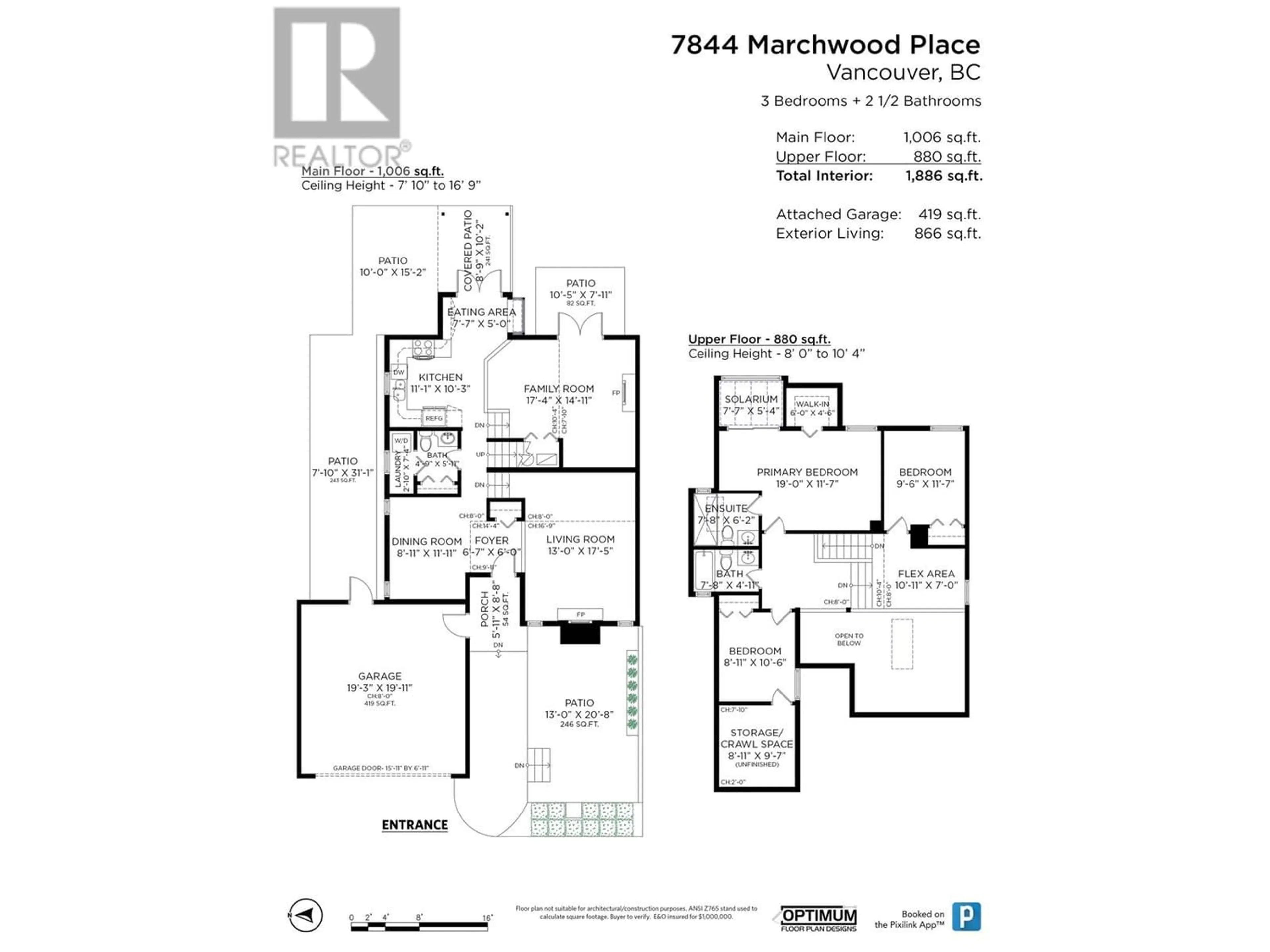 Floor plan for 7844 MARCHWOOD PLACE, Vancouver British Columbia V5S4A6