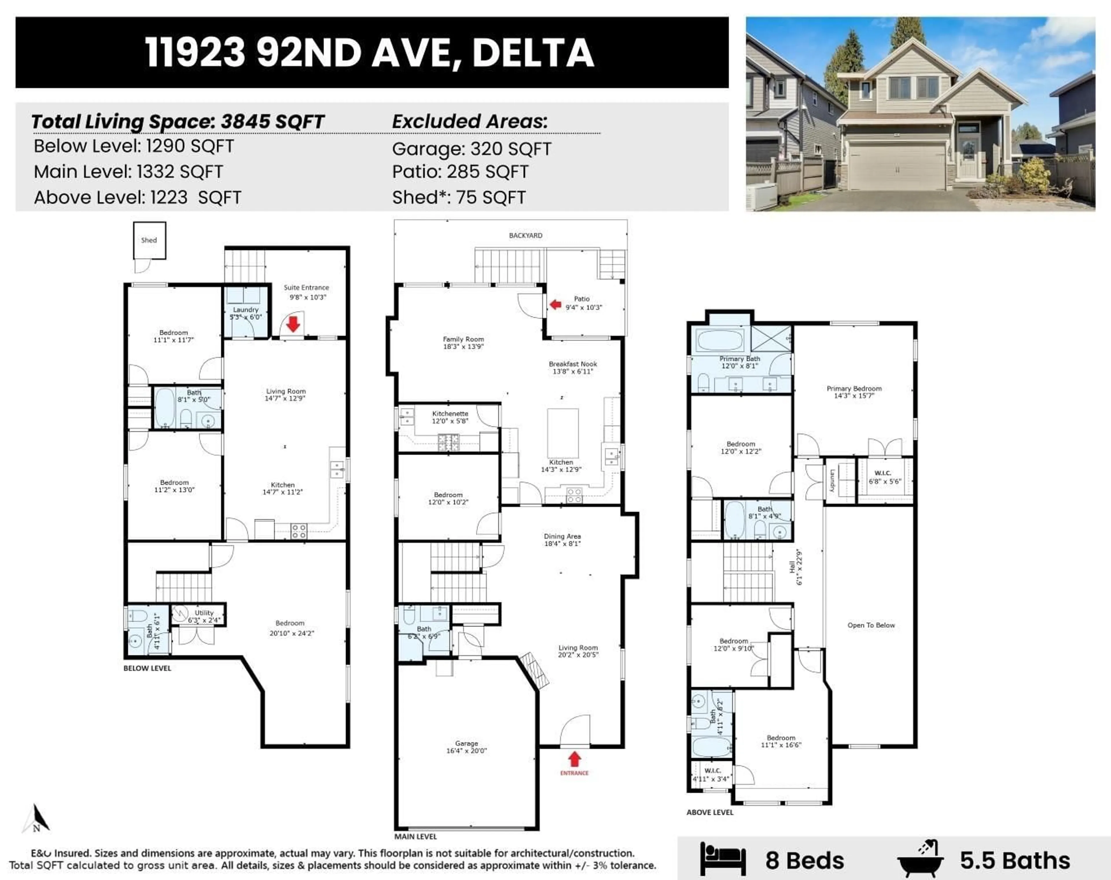 Floor plan for 11923 92 AVENUE, Delta British Columbia V4C3L5