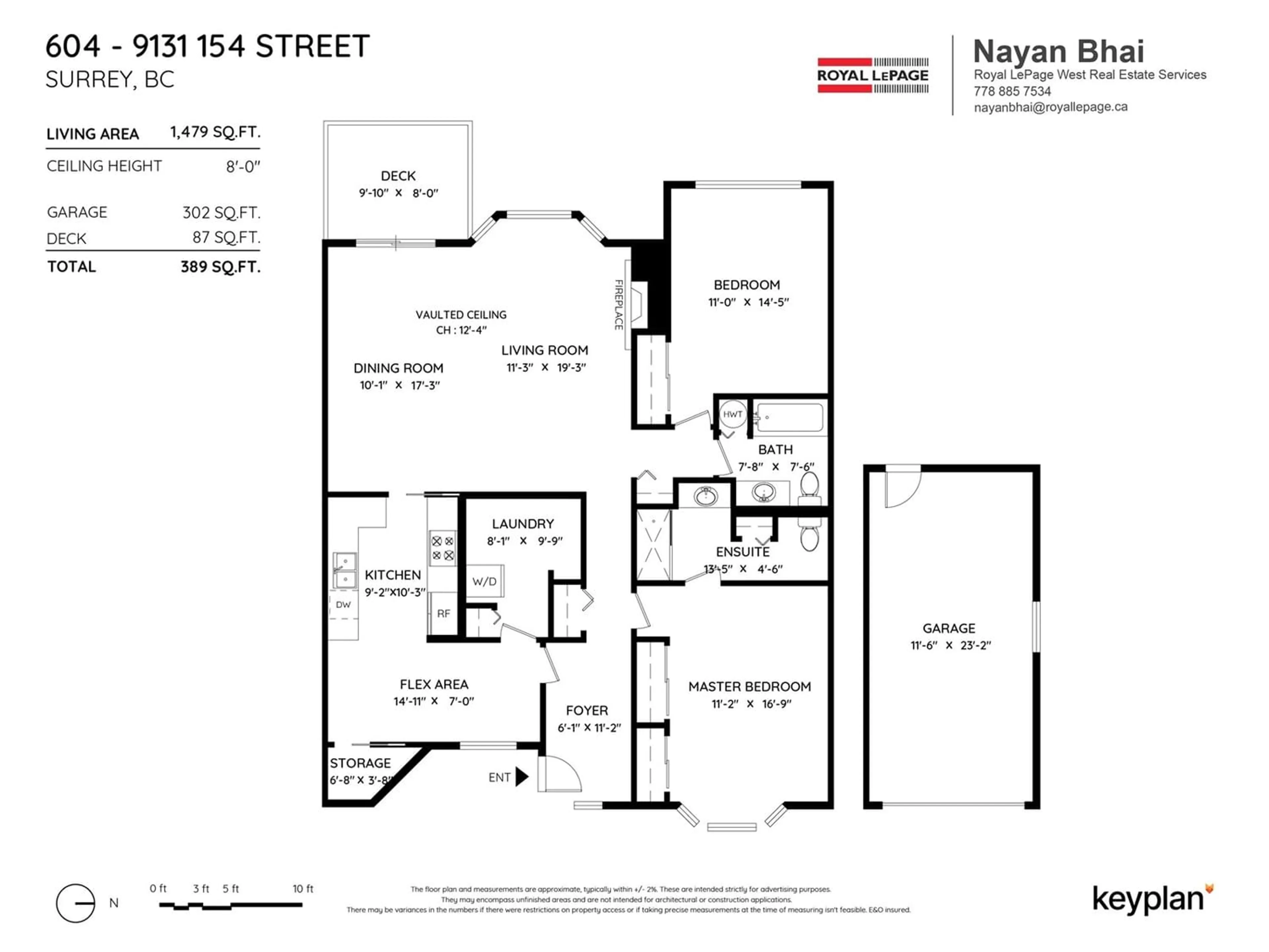 Floor plan for 604 9131 154 STREET, Surrey British Columbia V3R9G8