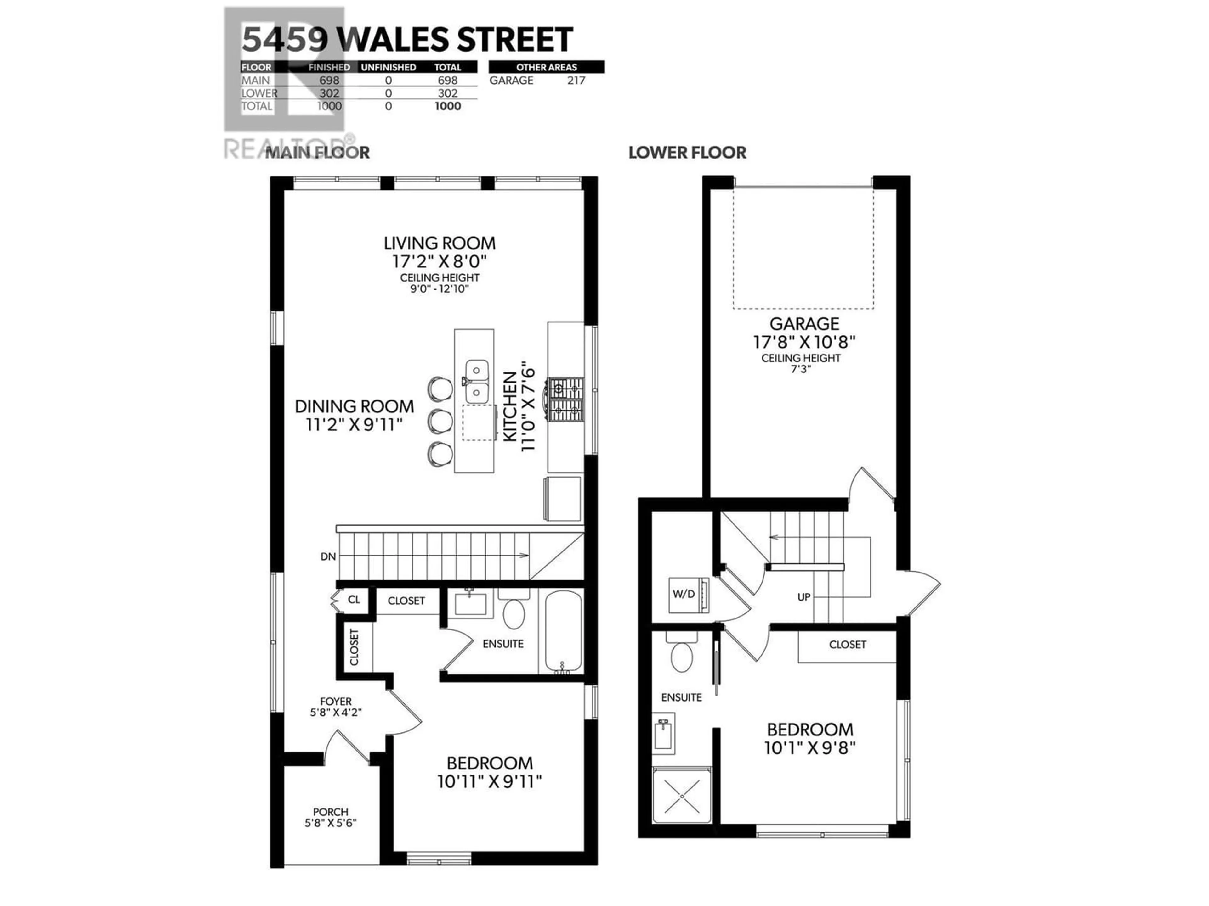 Floor plan for 5459 WALES STREET, Vancouver British Columbia V5R3M9