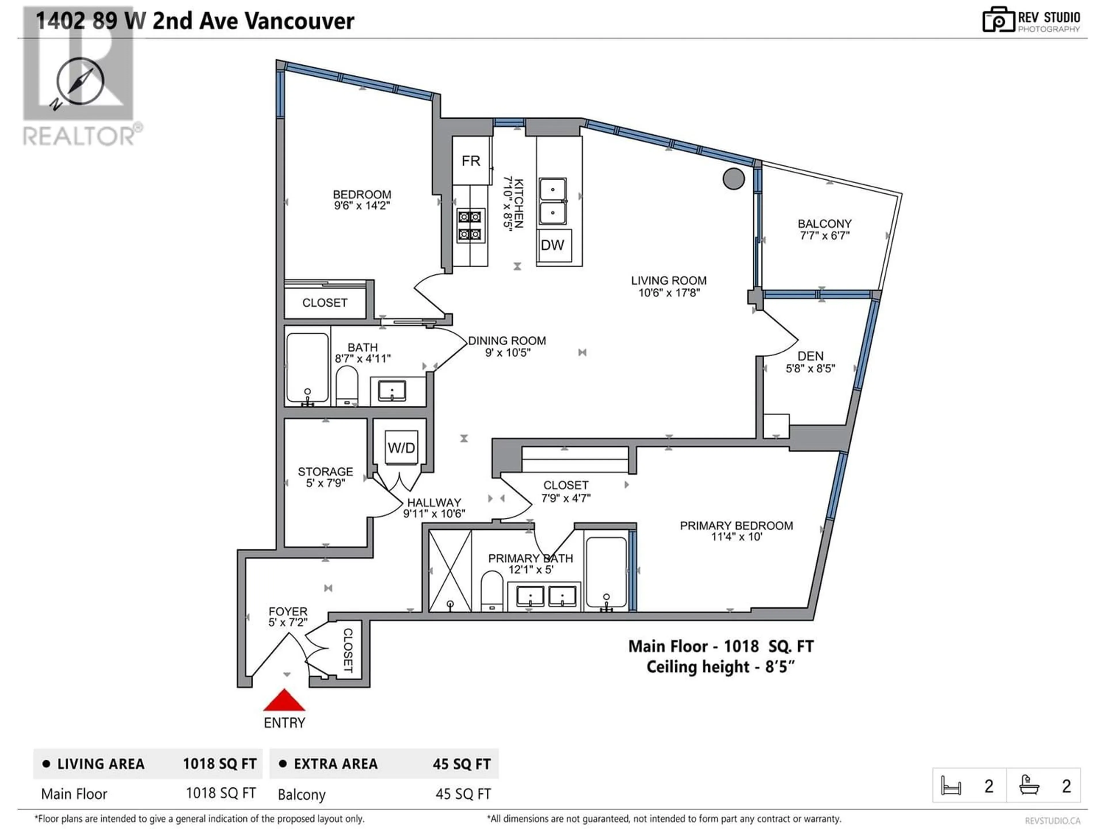 Floor plan for 1402 89 W 2ND AVENUE, Vancouver British Columbia V5Y0G9