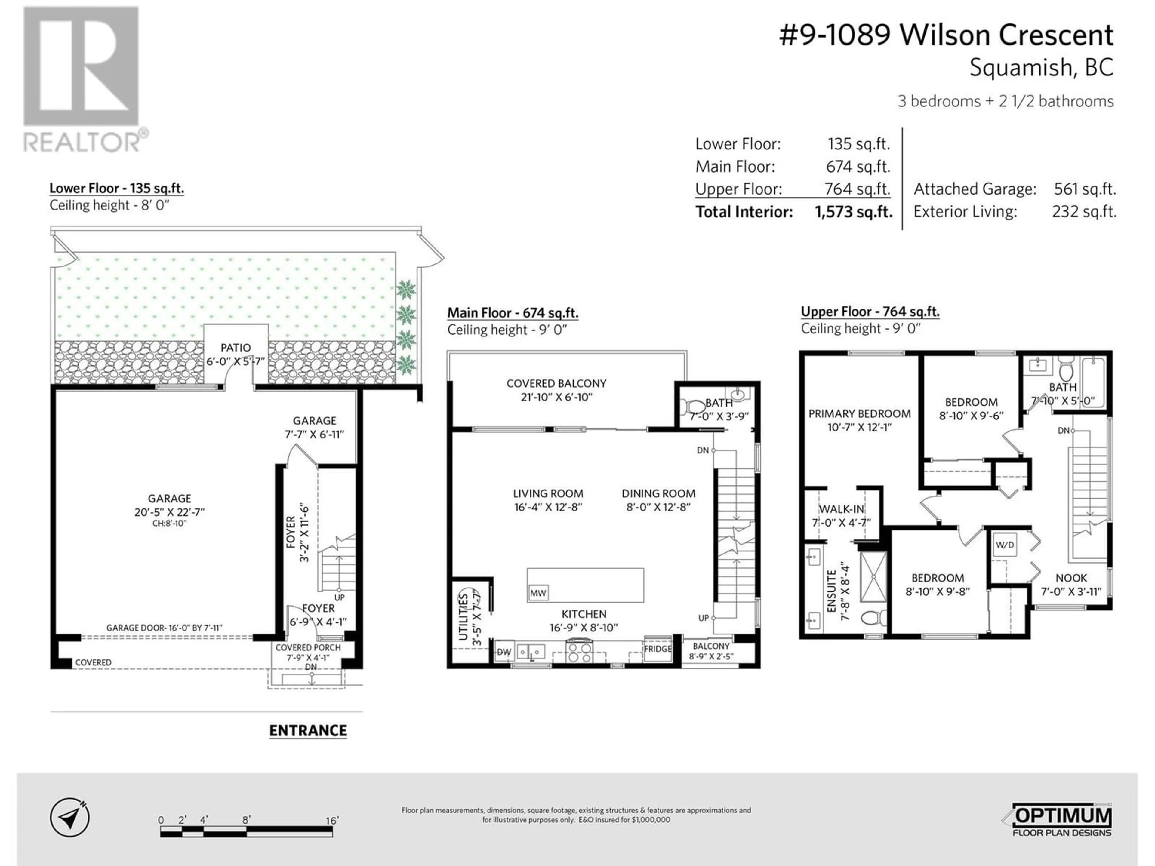 Floor plan for 9 1089 WILSON CRESCENT, Squamish British Columbia V8B0M4