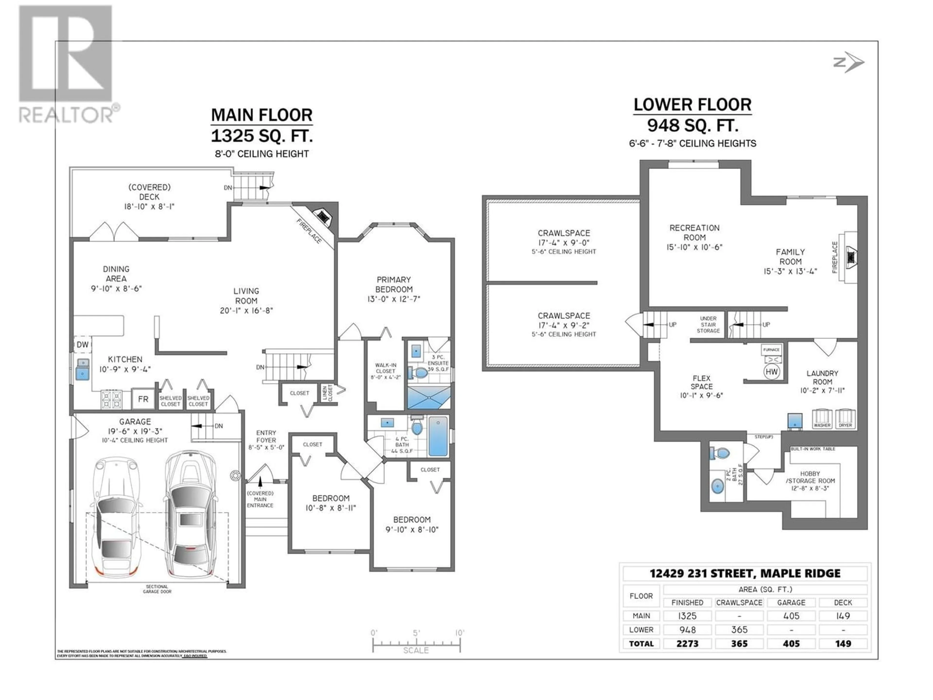 Floor plan for 12429 231 STREET, Maple Ridge British Columbia V2X0G3