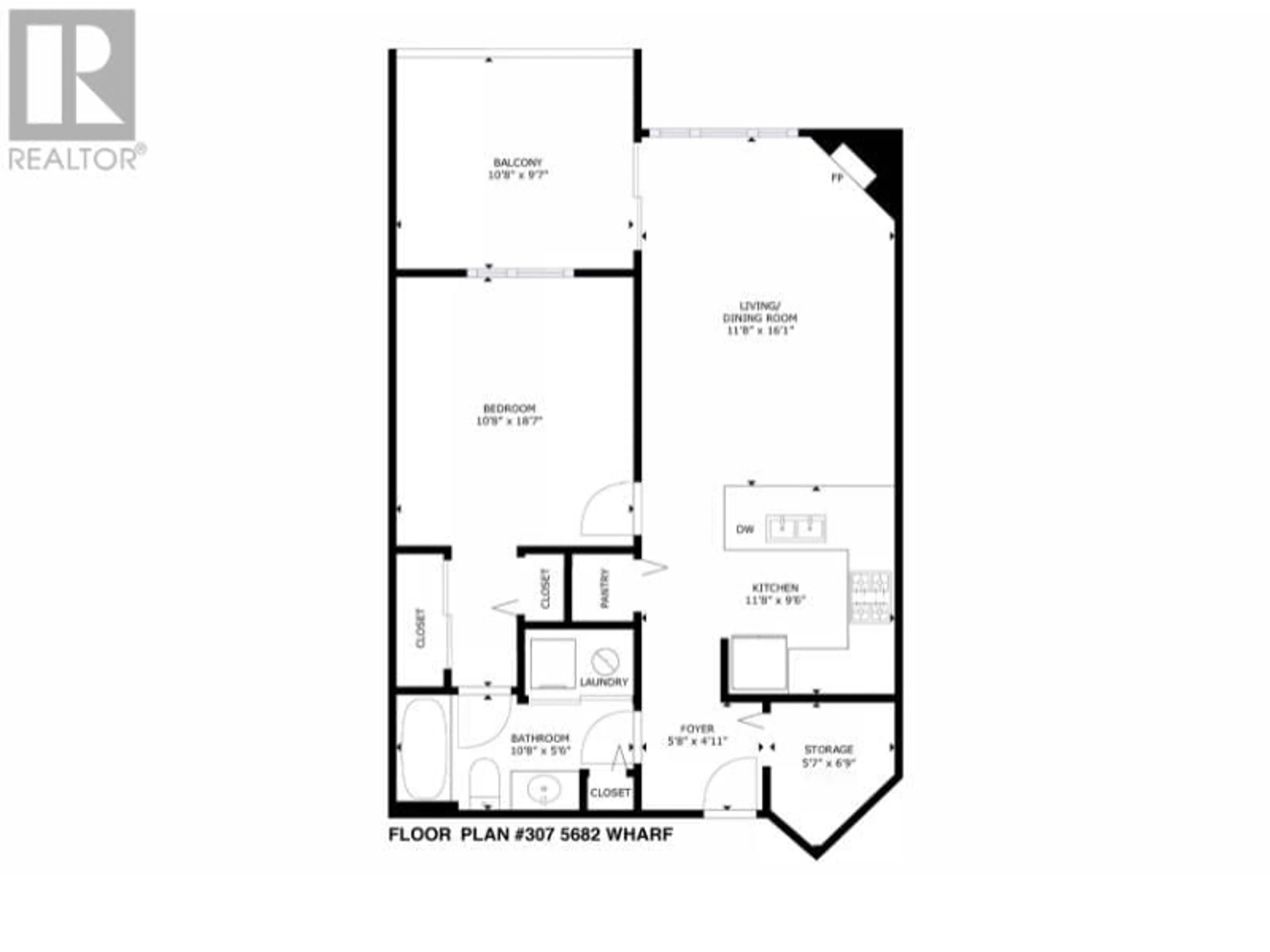 Floor plan for 307 5682 WHARF AVENUE, Sechelt British Columbia V7Z0J3