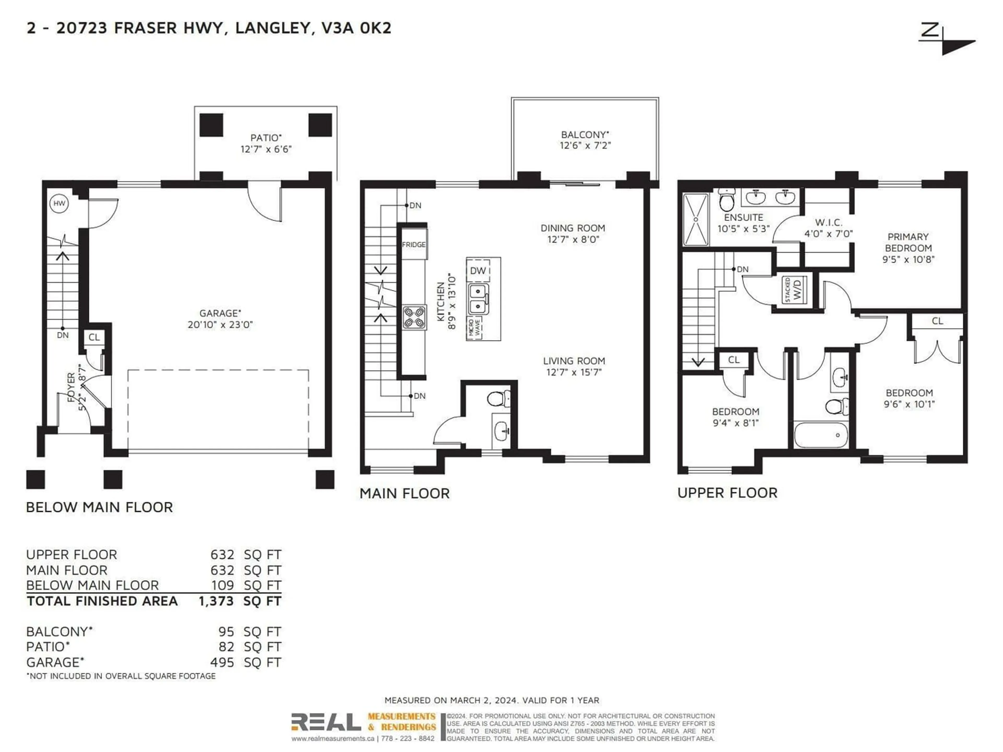 Floor plan for 2 20723 FRASER HIGHWAY, Langley British Columbia V3A0K2