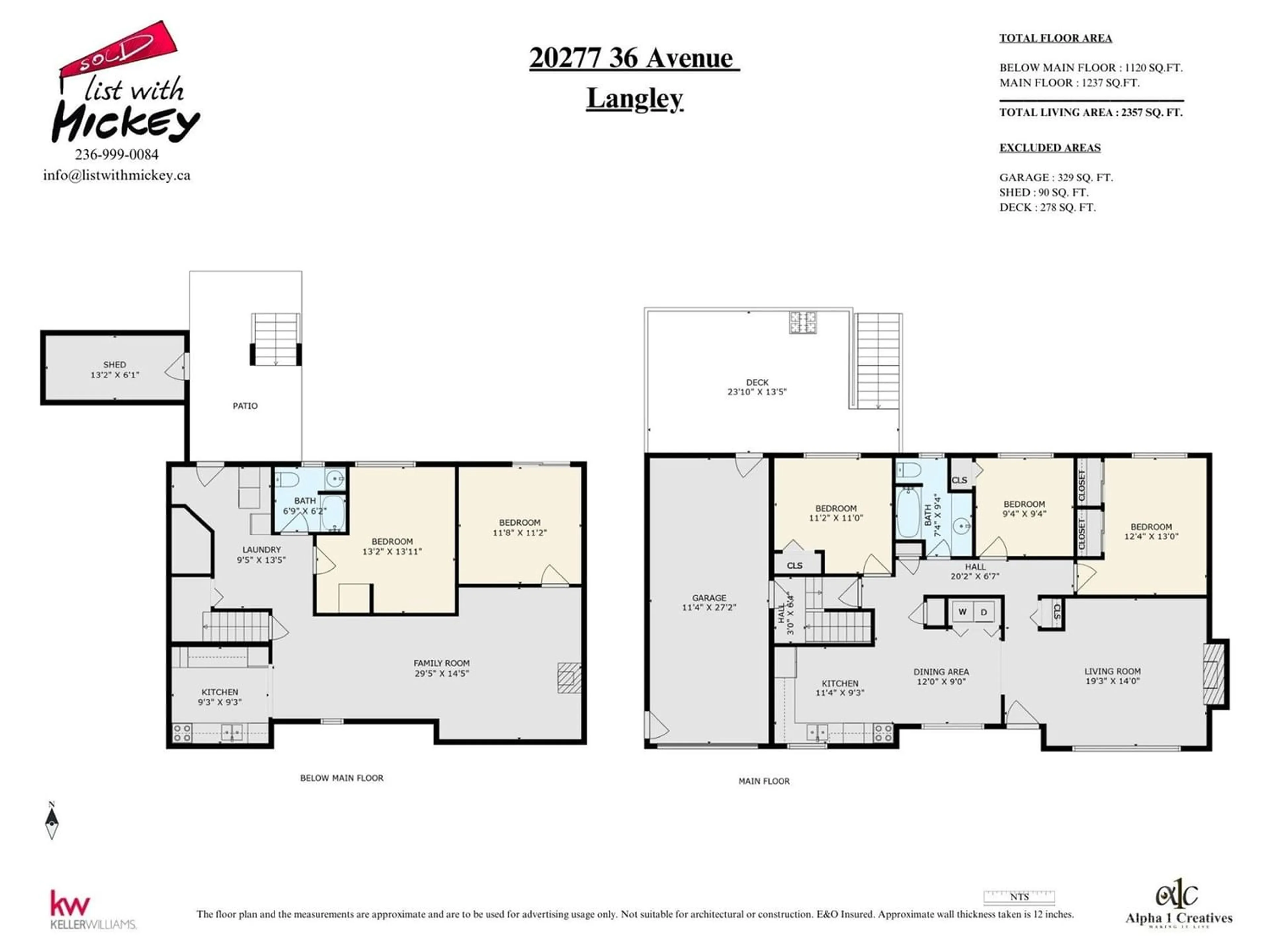 Floor plan for 20277 36 AVENUE, Langley British Columbia V3A6A5