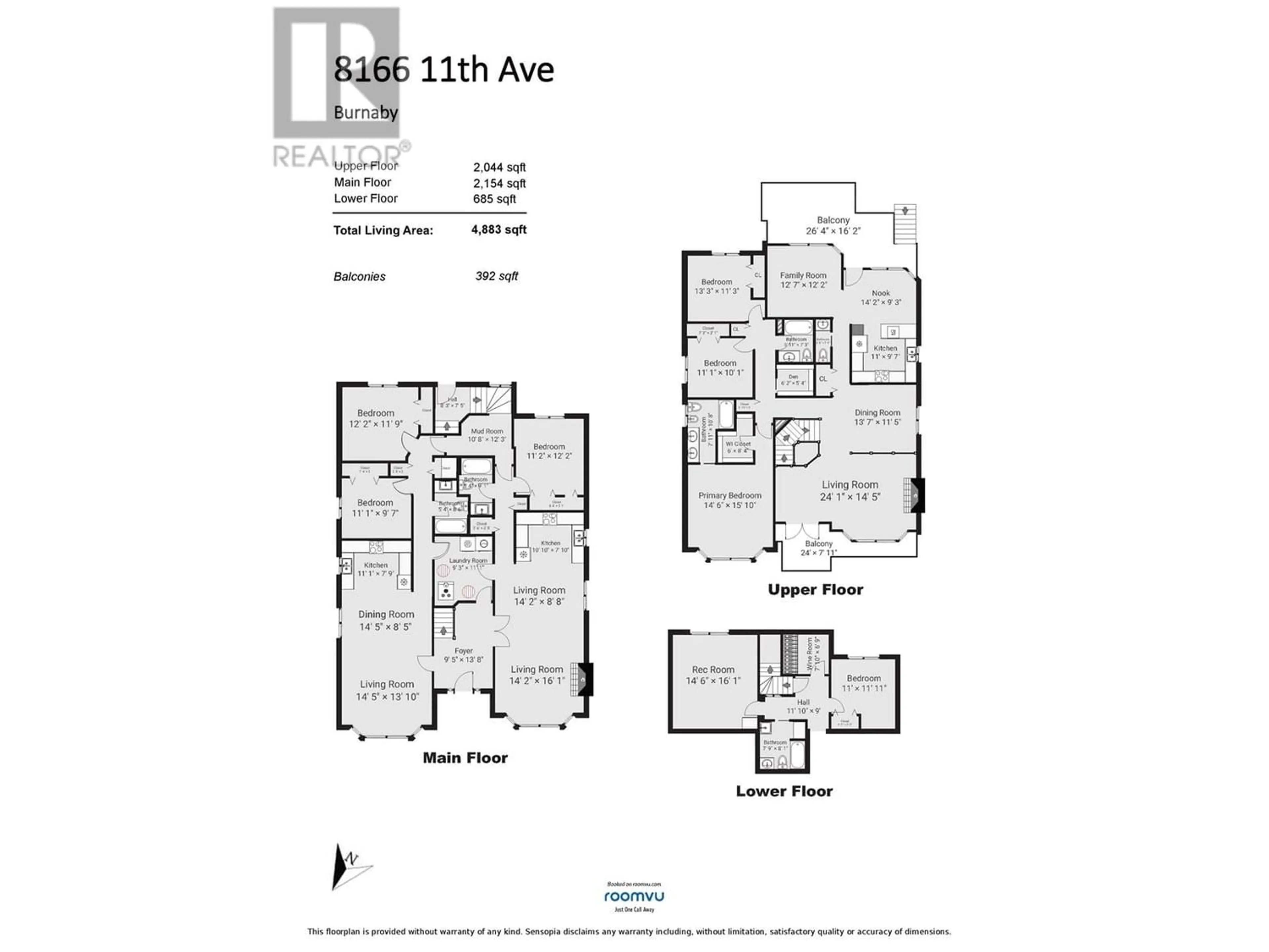 Floor plan for 8166 11TH AVENUE, Burnaby British Columbia V3N2N9
