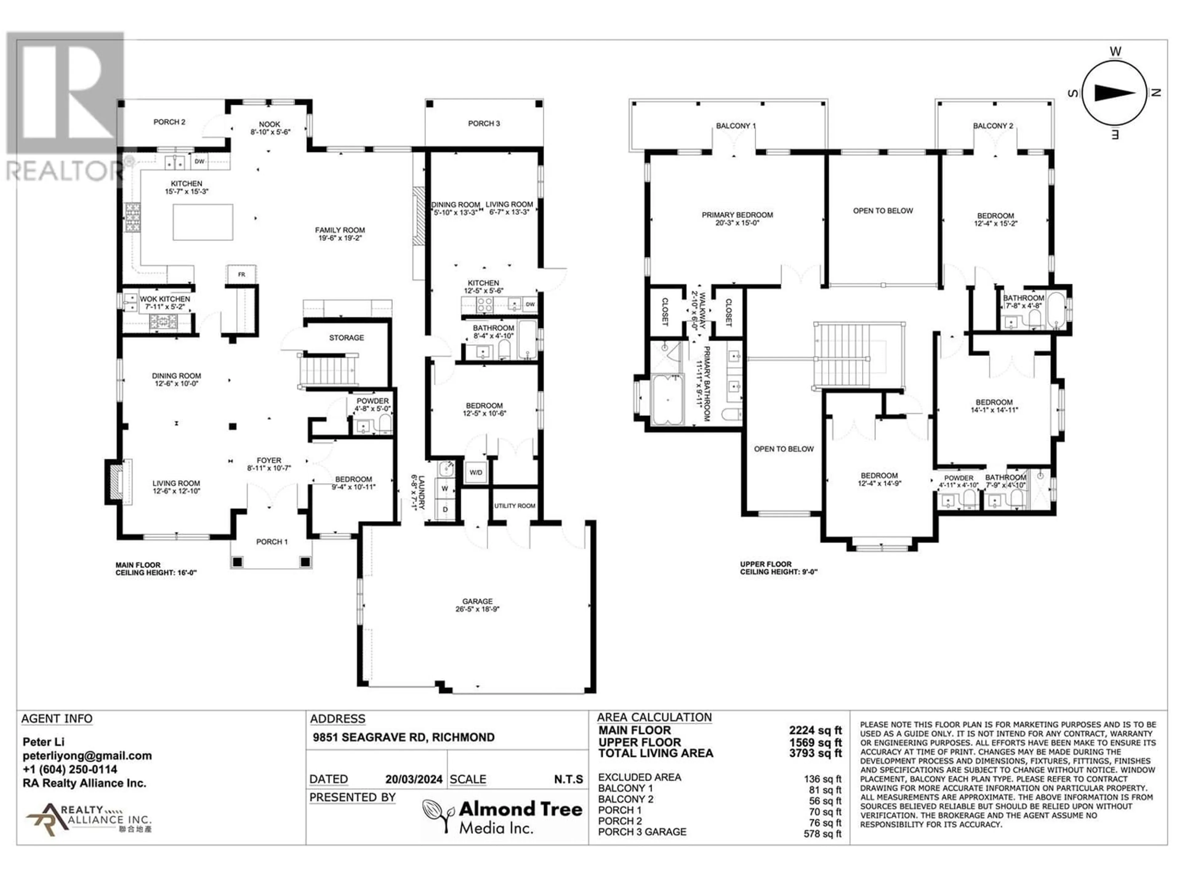 Floor plan for 9851 SEAGRAVE ROAD, Richmond British Columbia V7A3X7