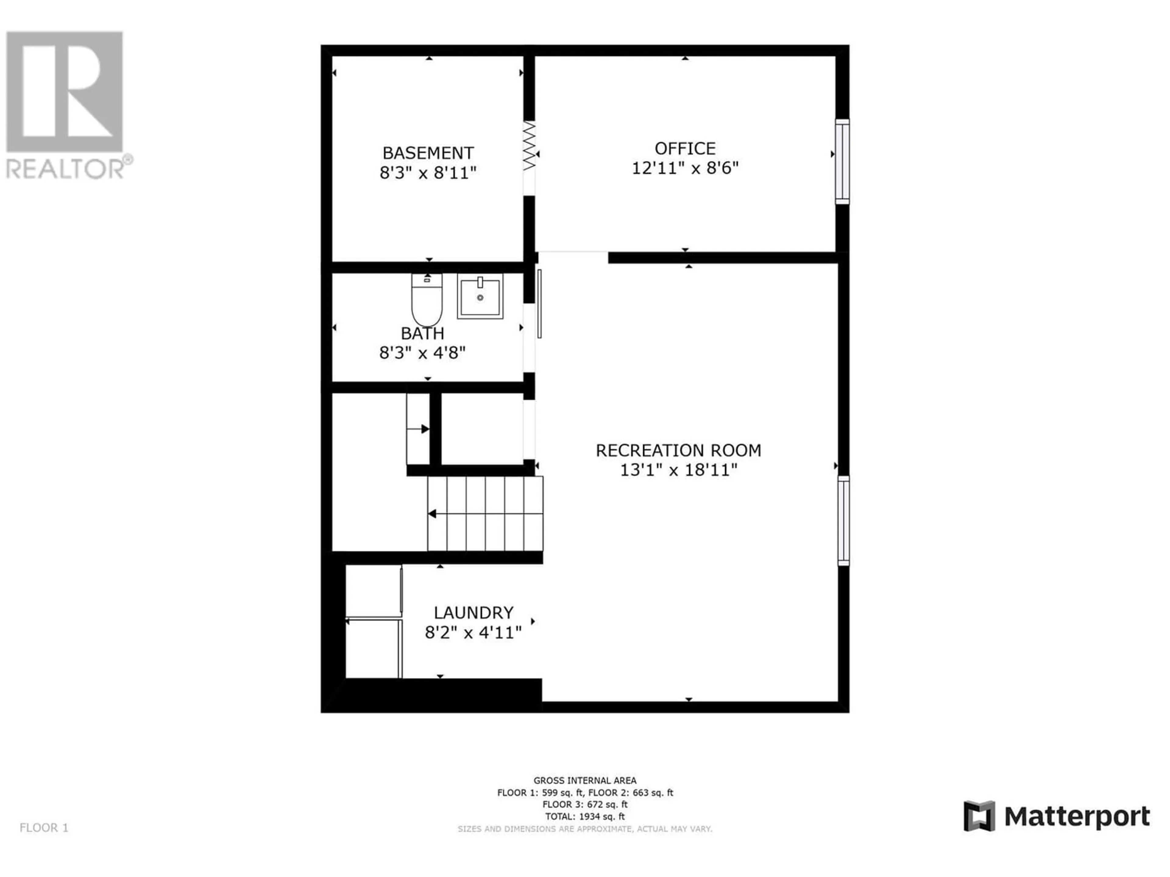 Floor plan for 8912 112 AVENUE, Fort St. John British Columbia V1J0J1