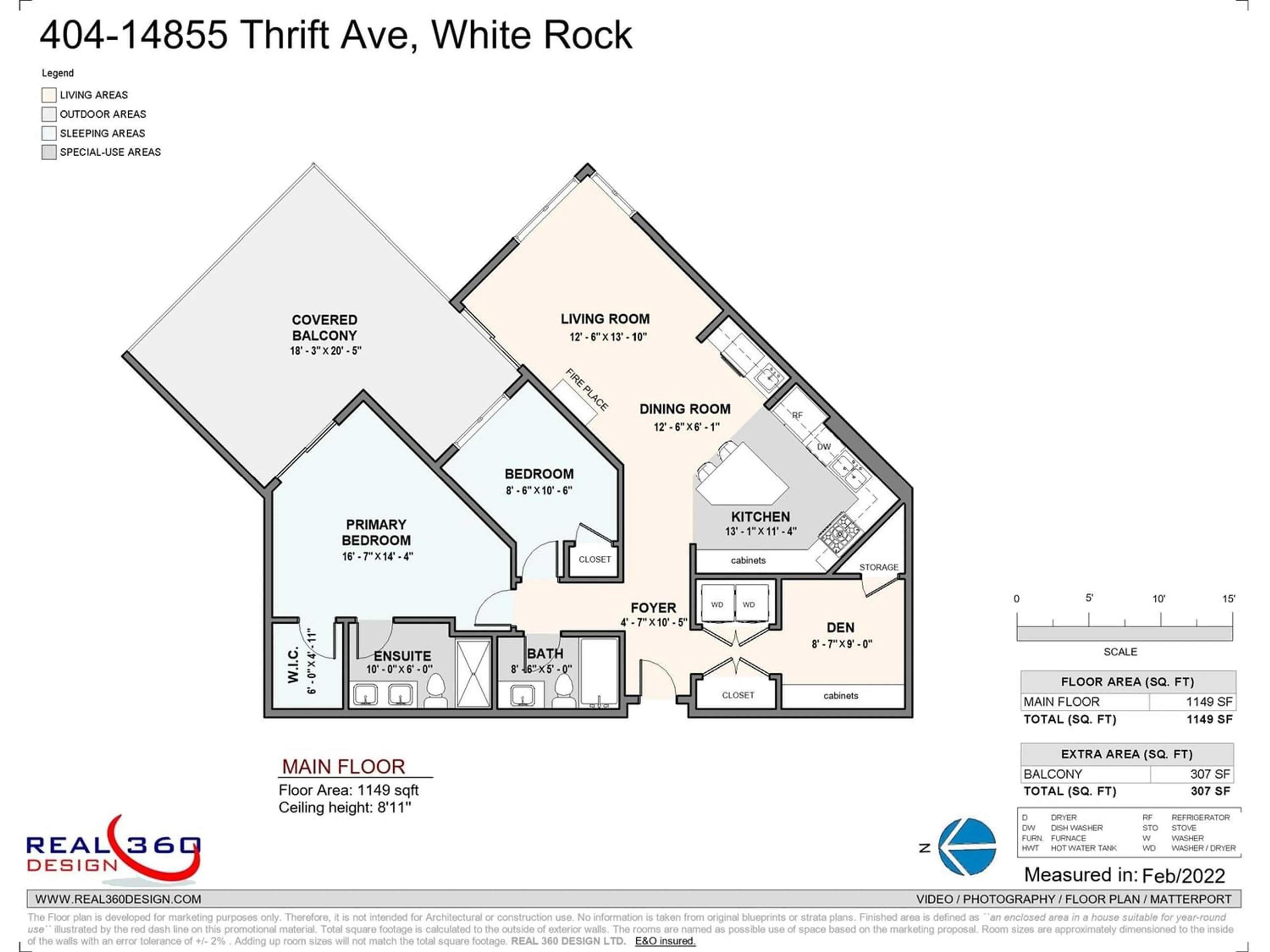 Floor plan for 404 14855 THRIFT AVENUE, White Rock British Columbia V4B2J6