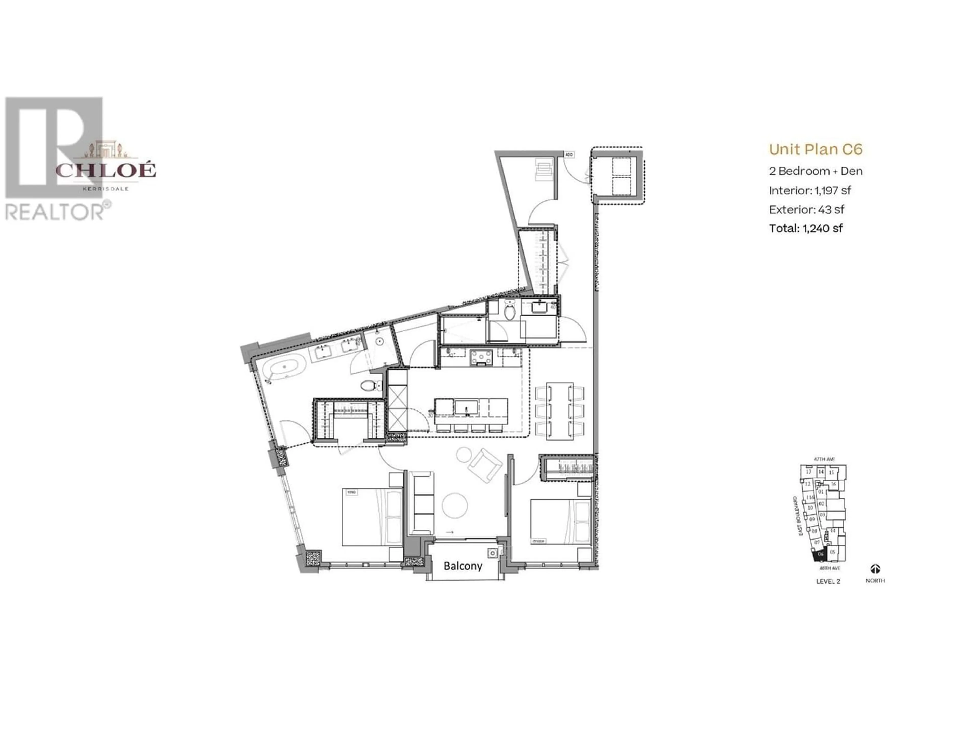 Floor plan for 206 2096 W 47TH AVENUE, Vancouver British Columbia V6M3W6