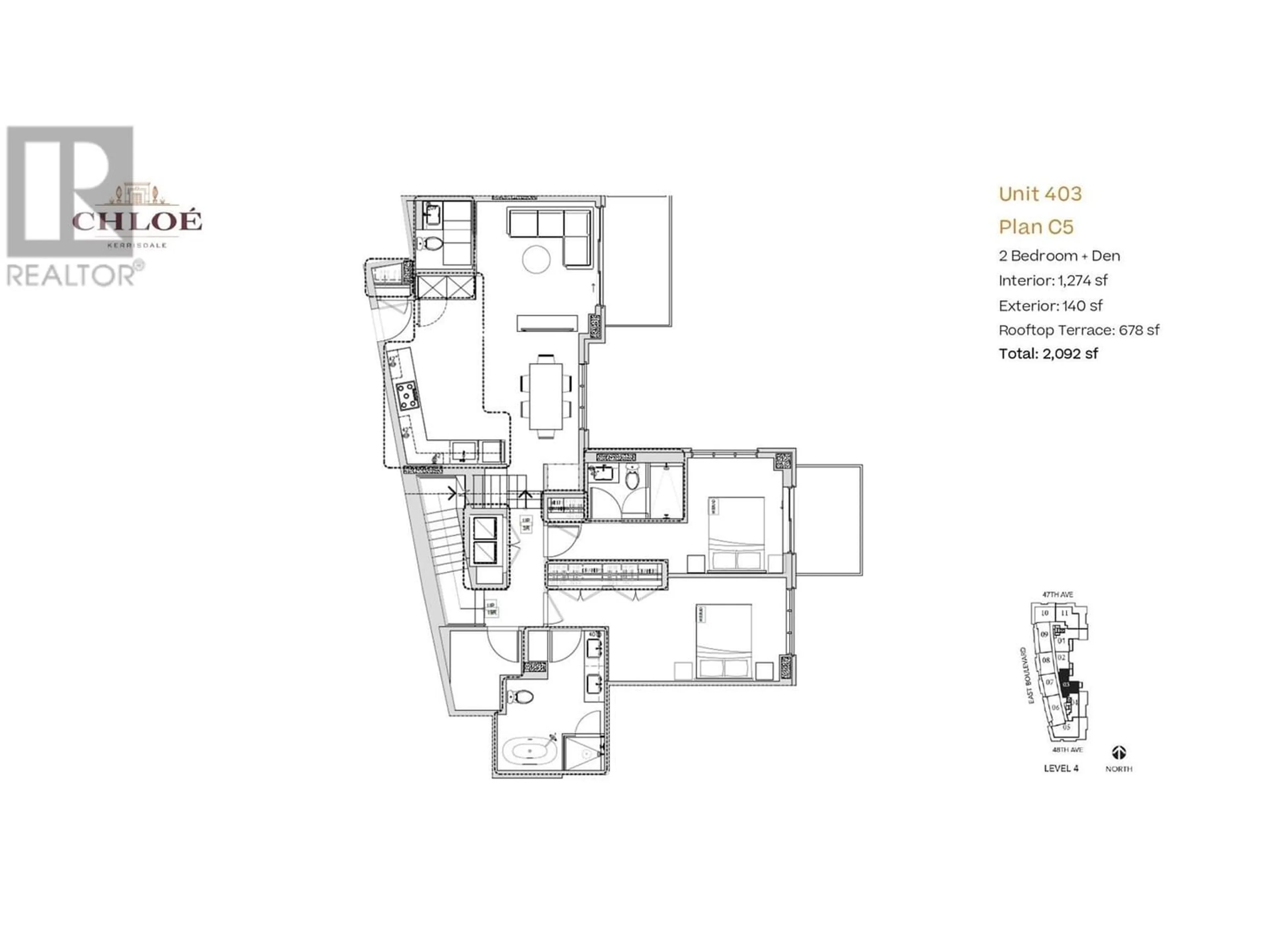 Floor plan for 403 2096 W 47TH AVENUE, Vancouver British Columbia V6M3W6