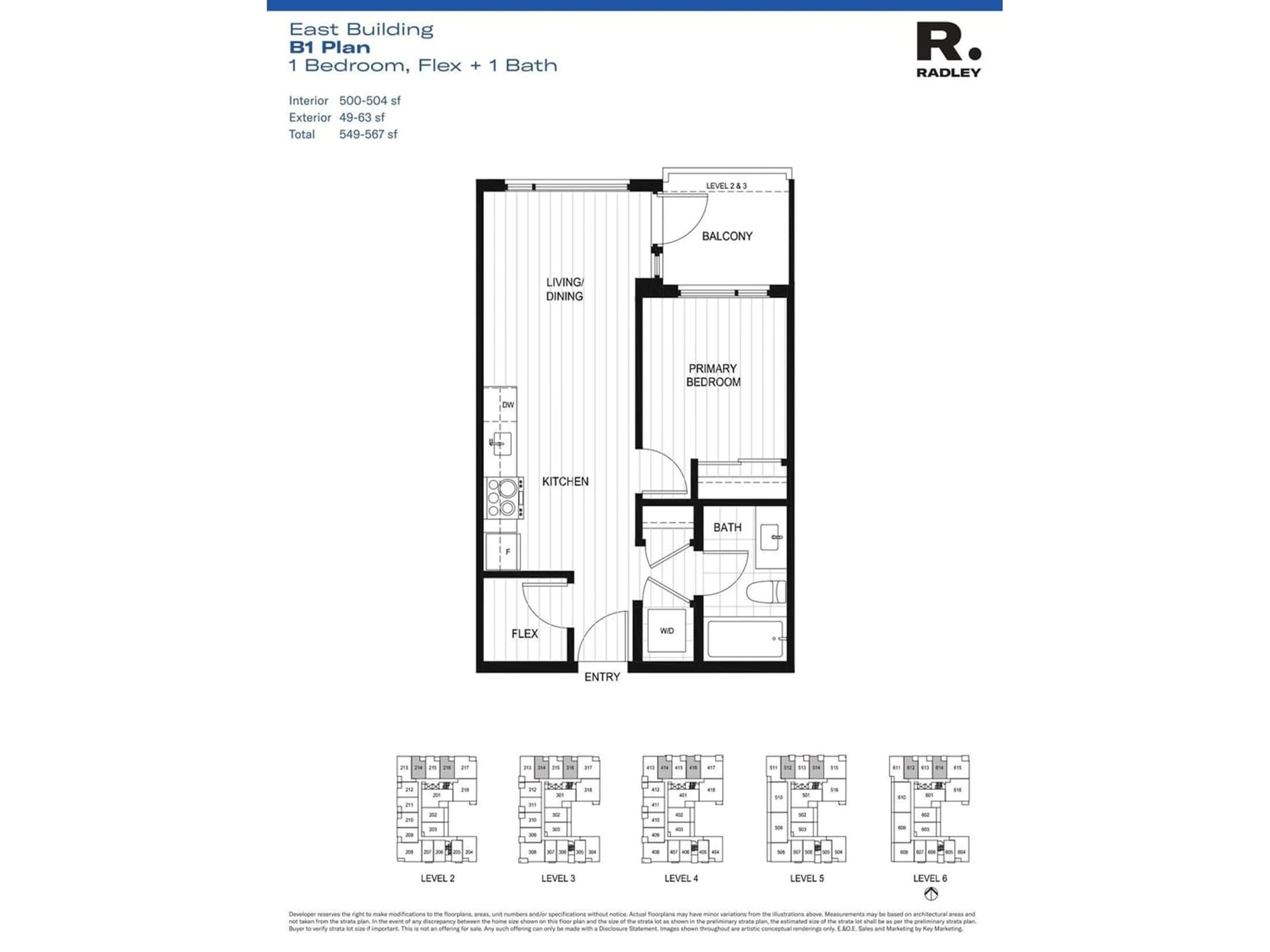 Floor plan for E614 13858 108 AVENUE, Surrey British Columbia V3T2K8