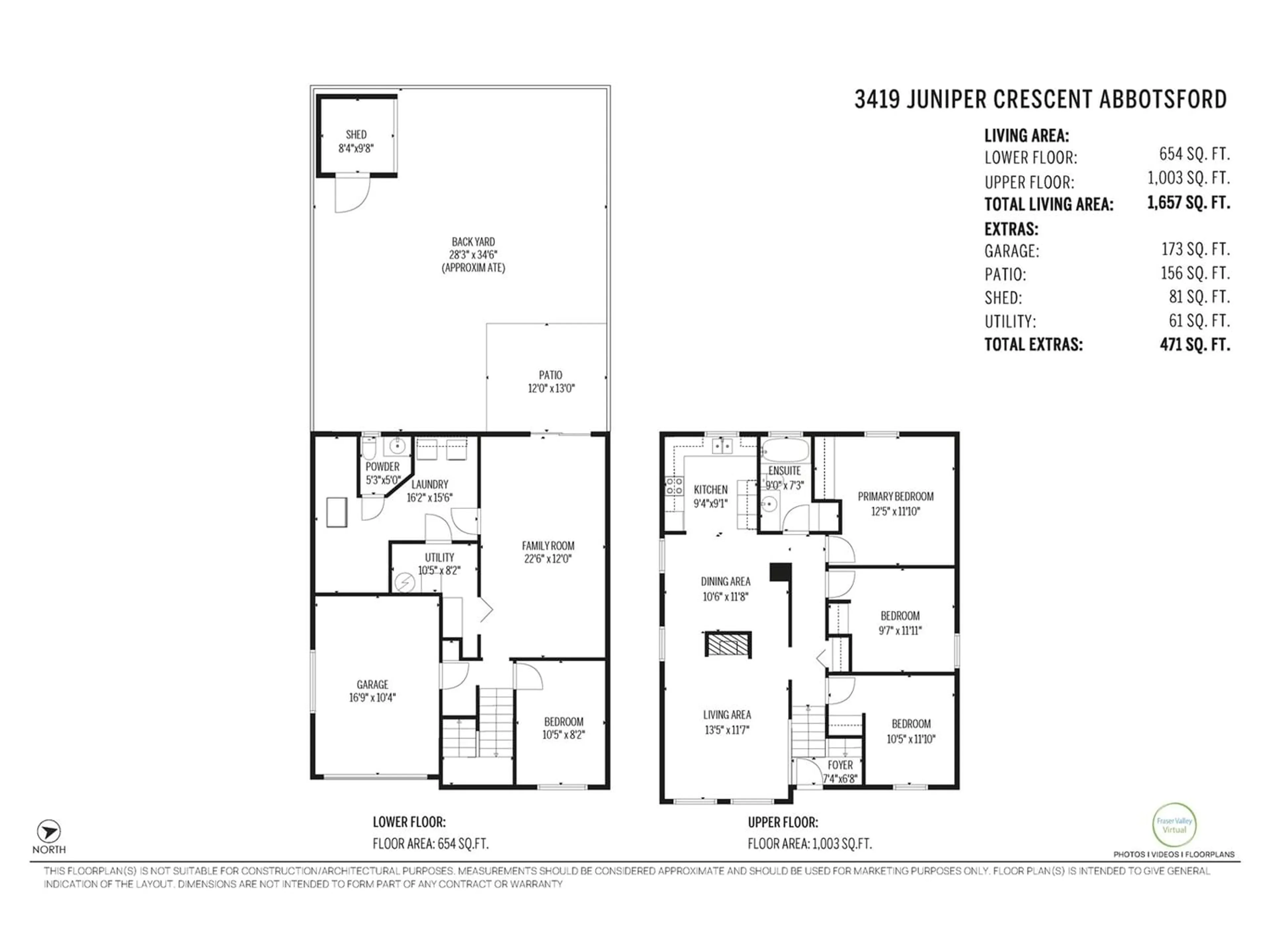 Floor plan for 3419 JUNIPER CRESCENT, Abbotsford British Columbia V2S7V2