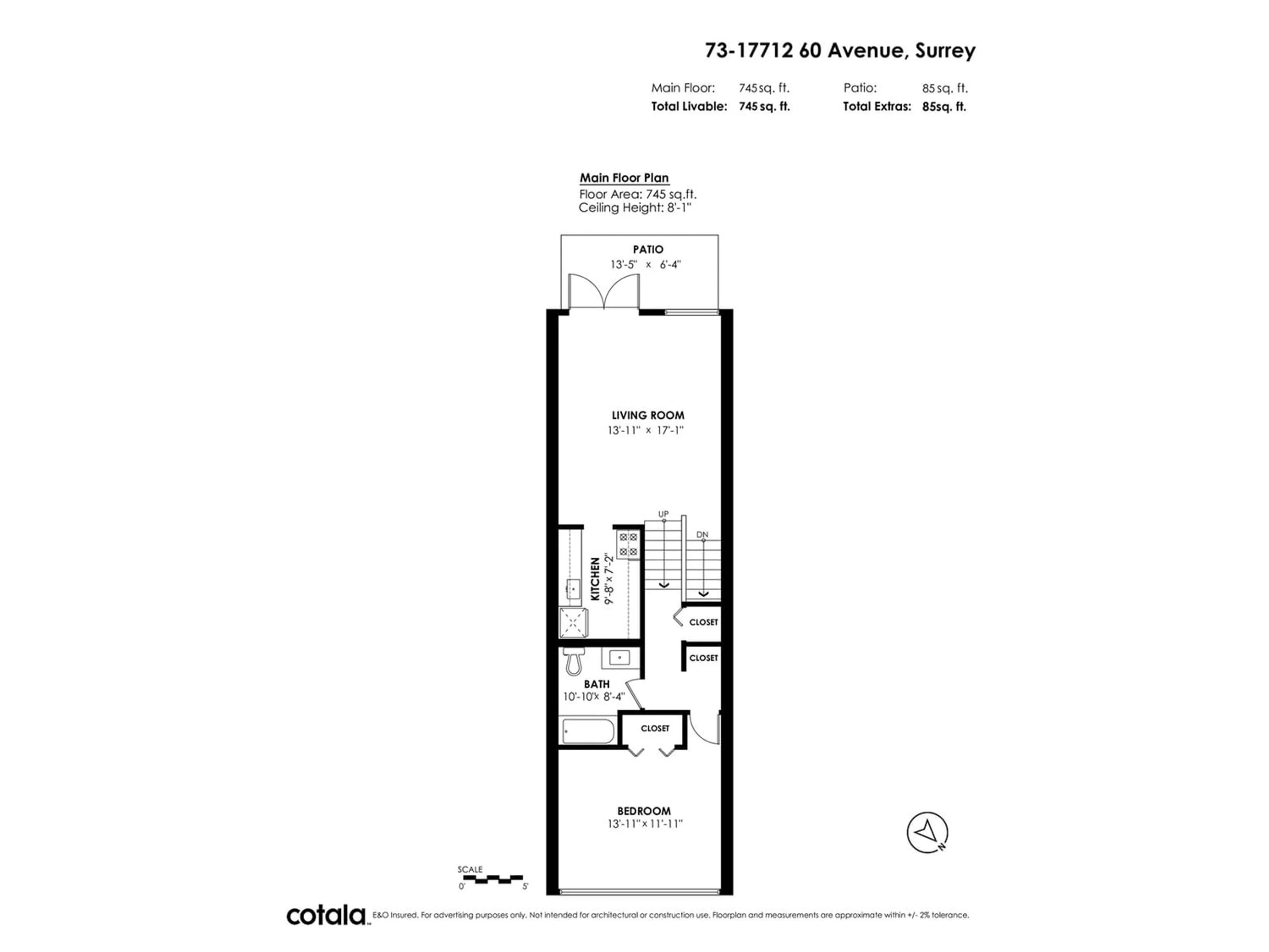 Floor plan for 73 17712 60TH AVENUE, Surrey British Columbia V3S1V2