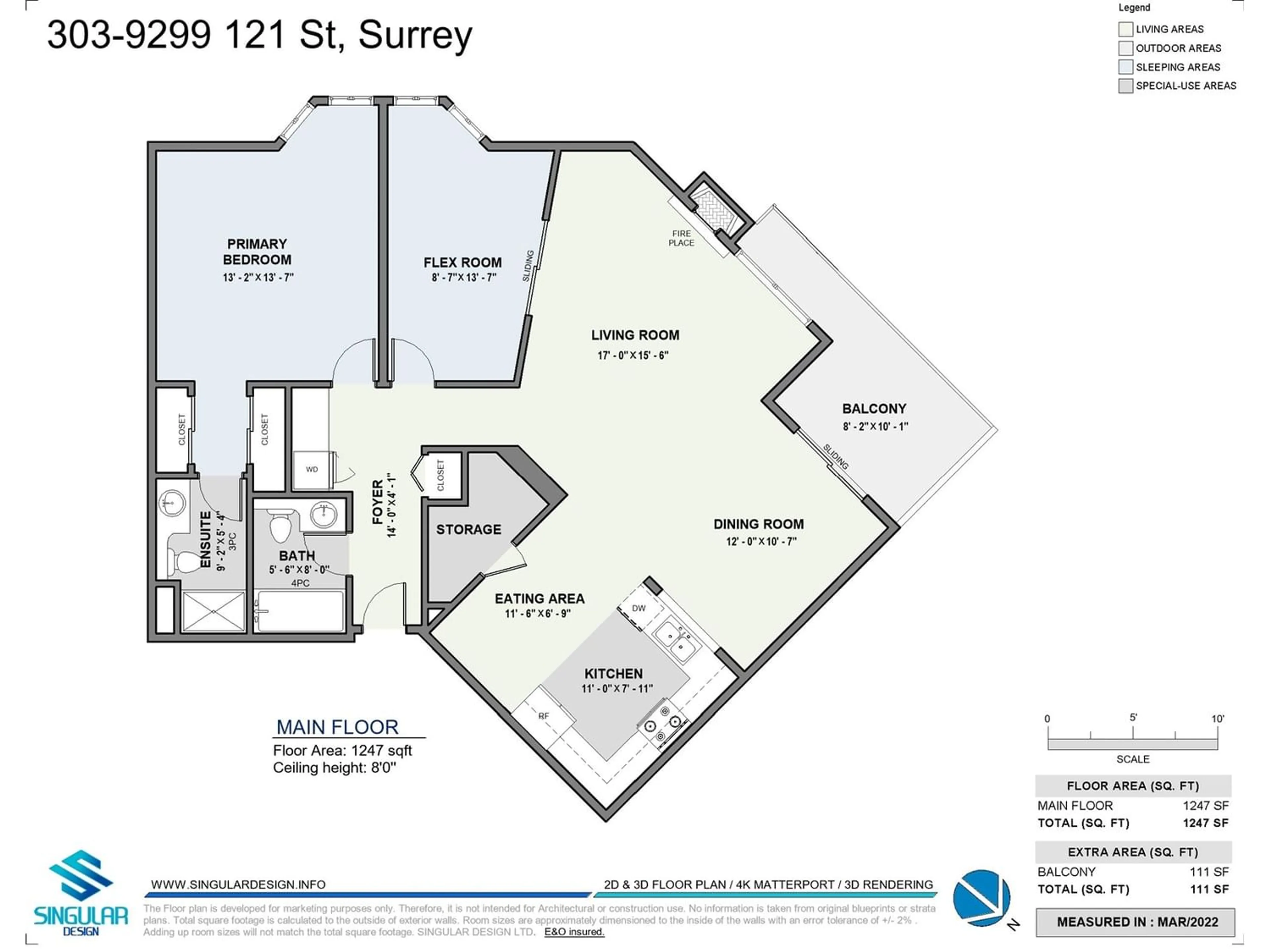 Floor plan for 303 9299 121 STREET, Surrey British Columbia V3V7X8