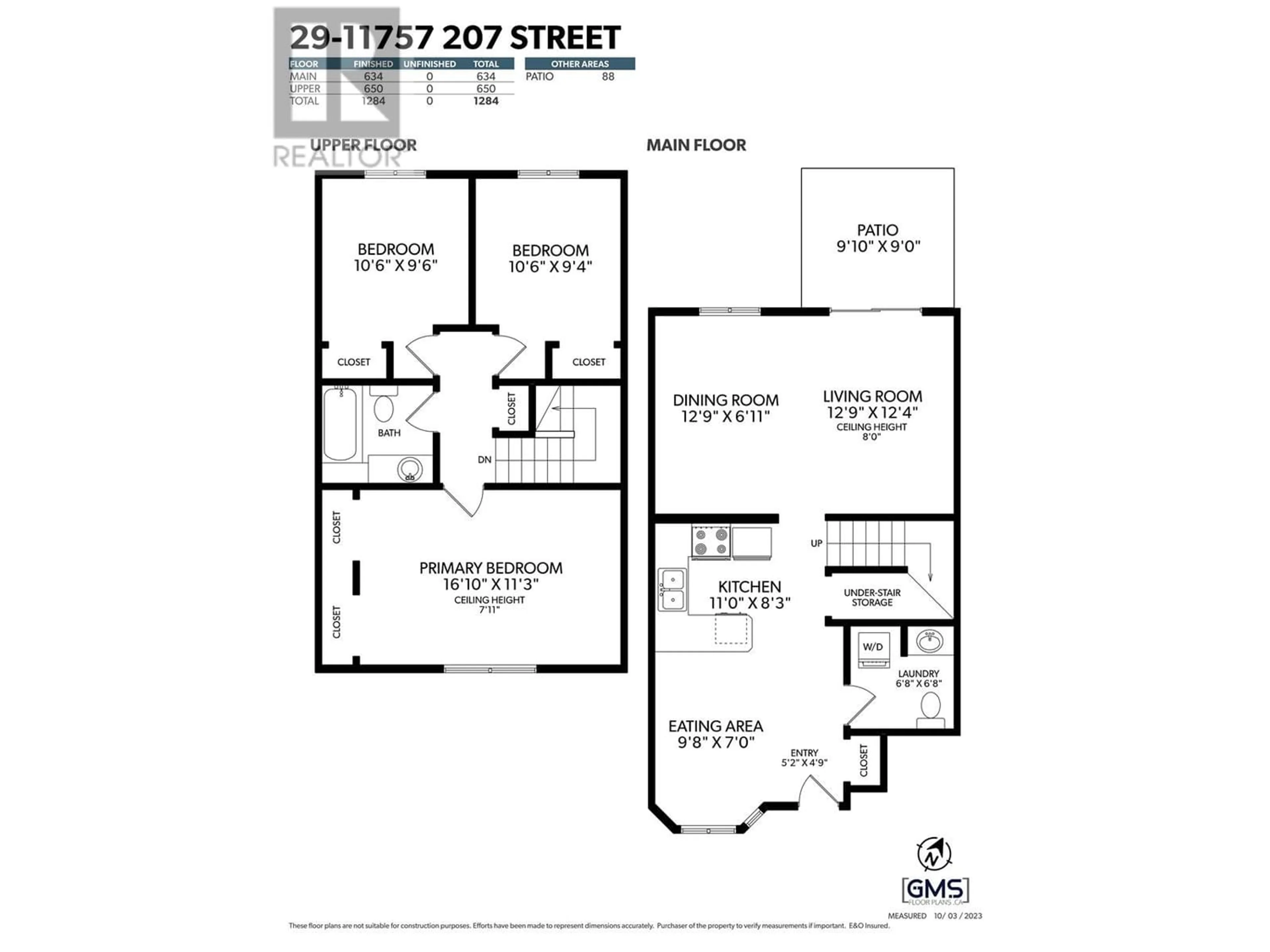 Floor plan for 29 11757 207TH STREET, Maple Ridge British Columbia V2X1X4