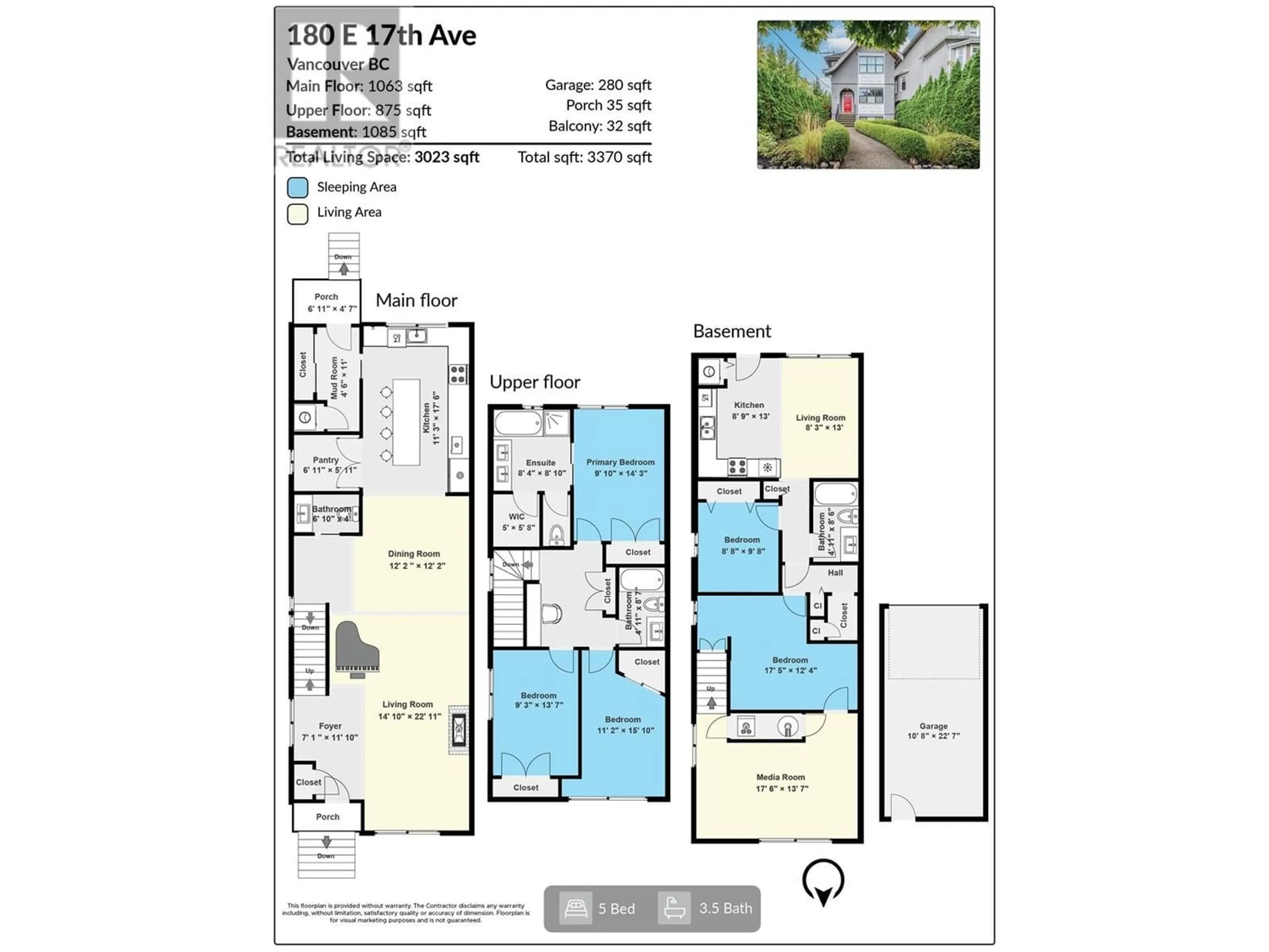 Floor plan for 180 E 17TH AVENUE, Vancouver British Columbia V5V1A4