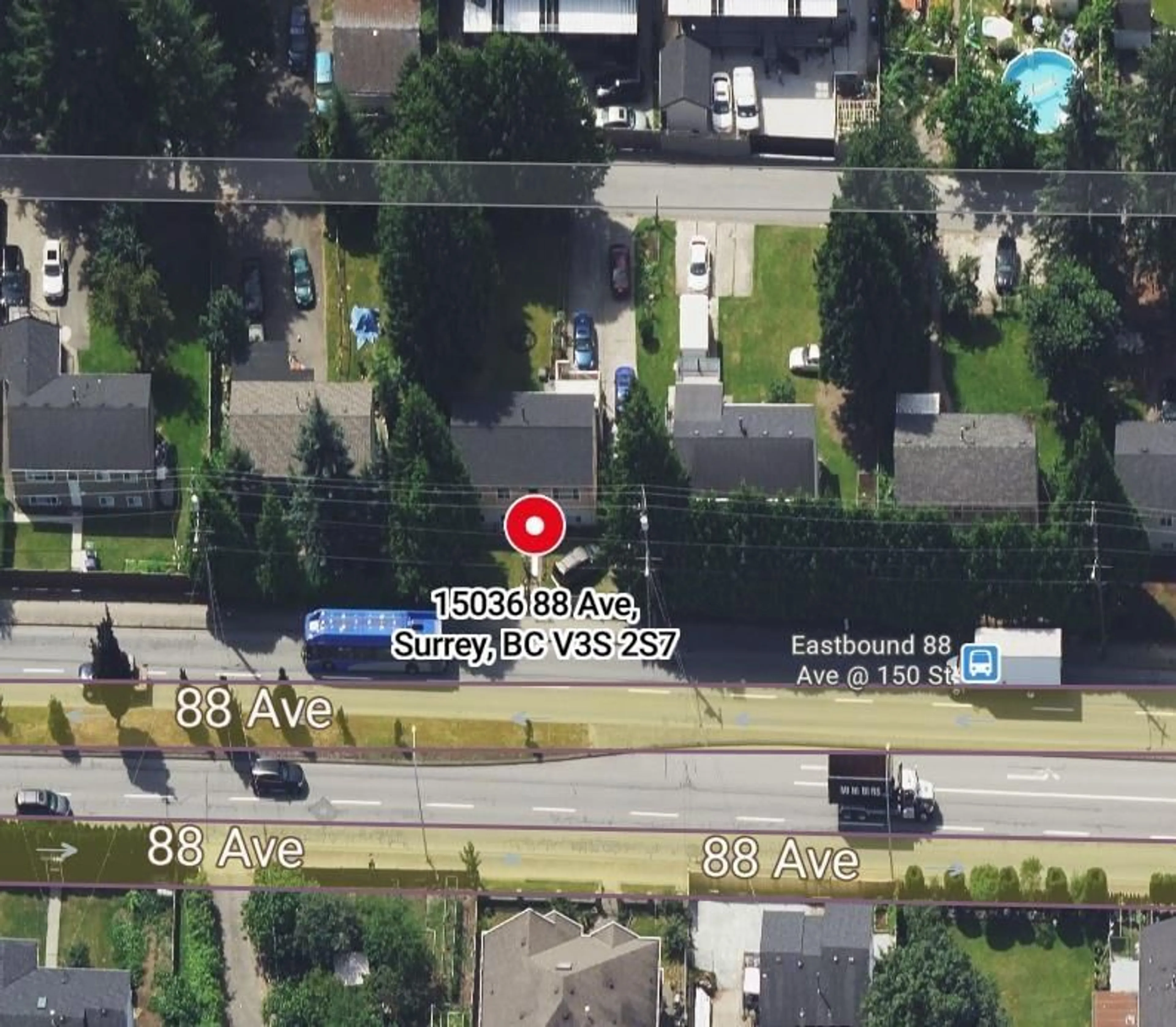 Picture of a map for 15036 88, Surrey British Columbia V3S2S7