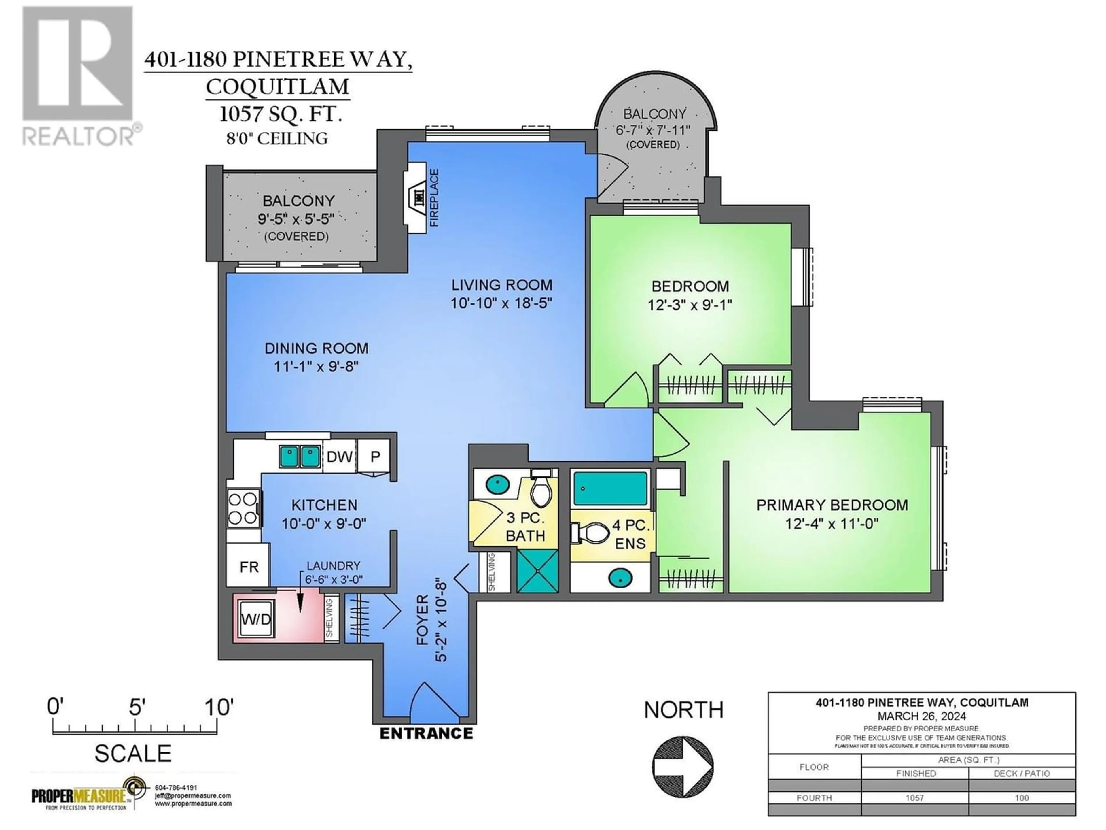 Floor plan for 401 1180 PINETREE WAY, Coquitlam British Columbia V3B7L2