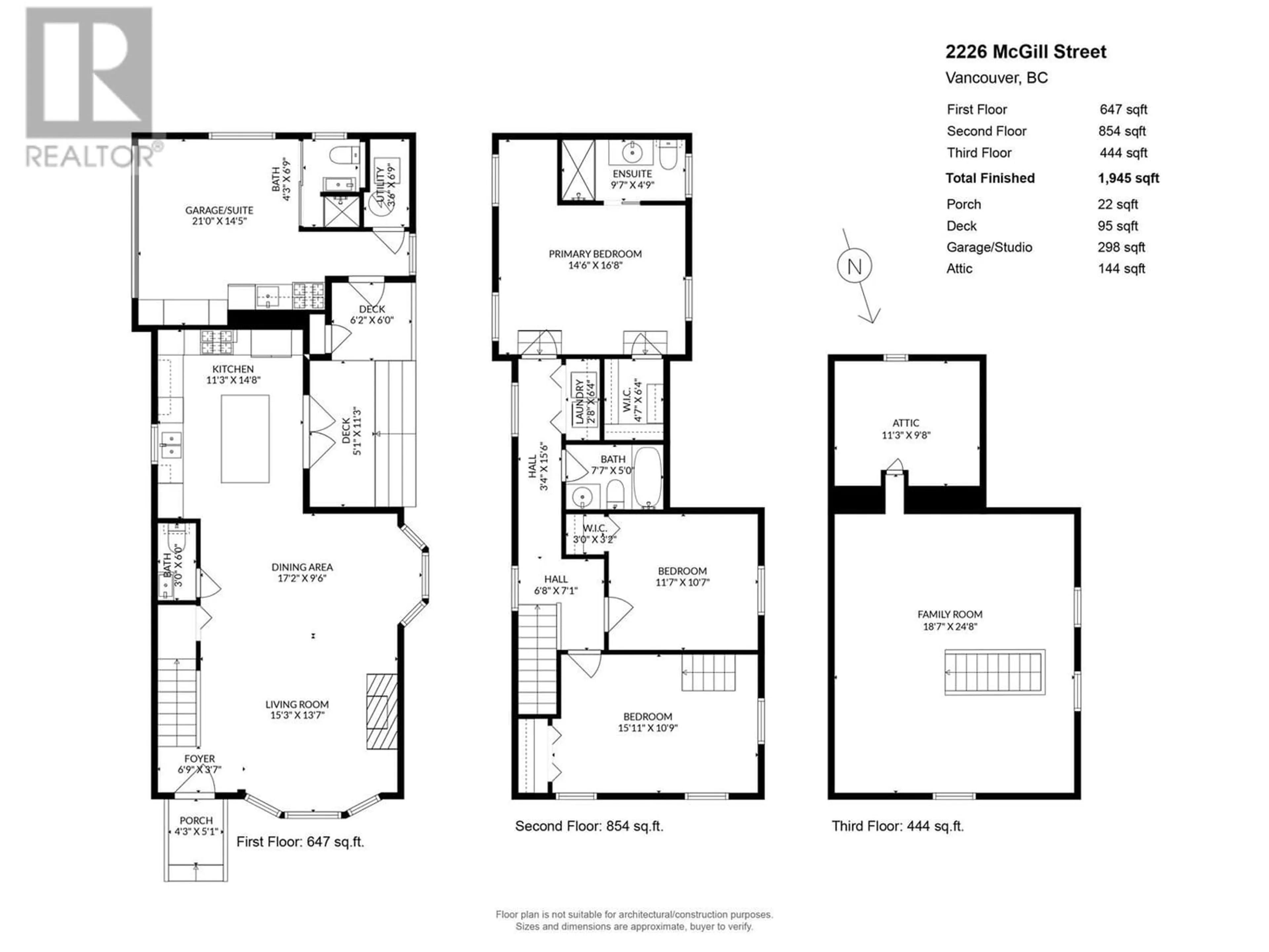 Floor plan for 2226 MCGILL STREET, Vancouver British Columbia V5L1C4