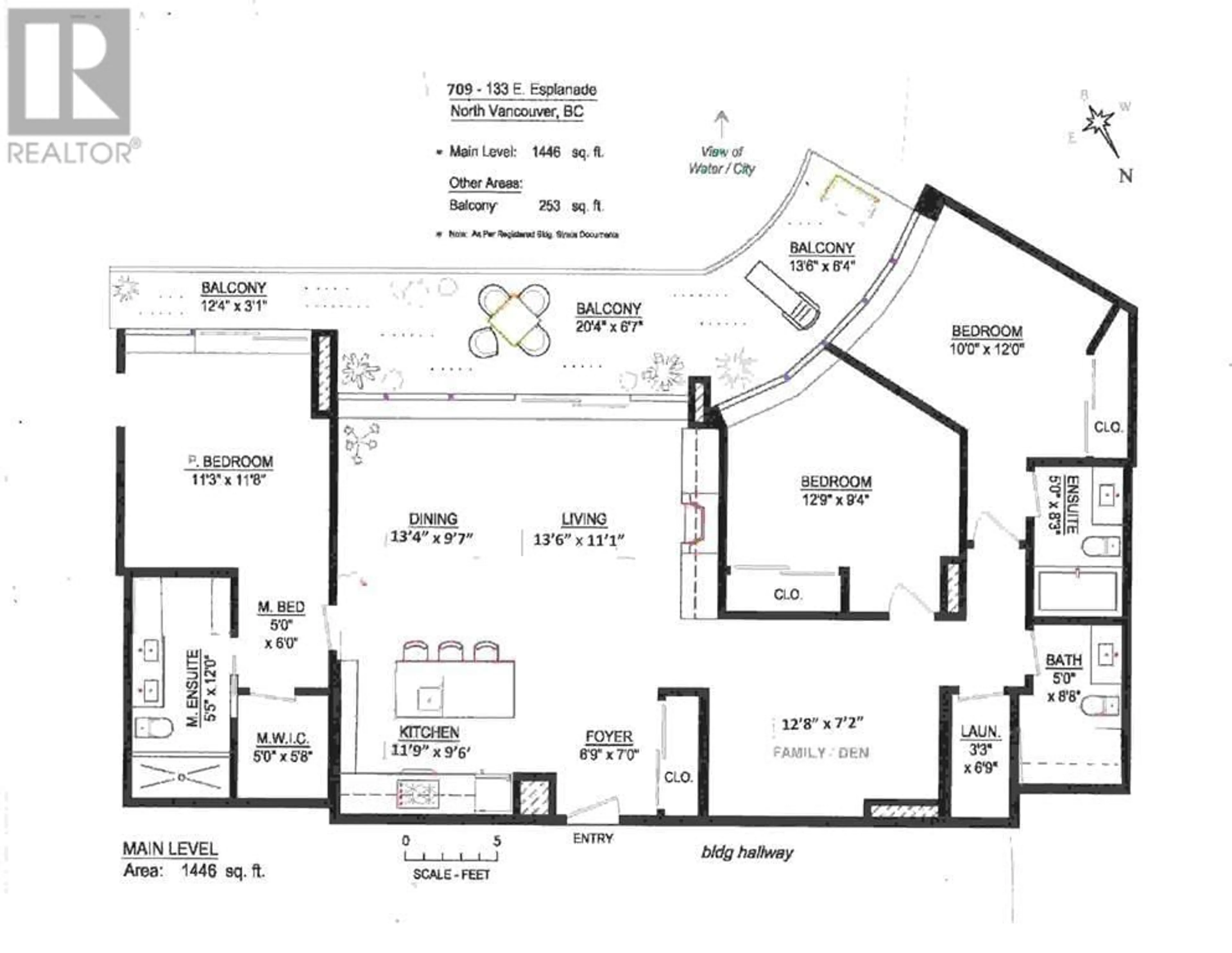 Floor plan for 709 133 E ESPLANADE AVENUE, North Vancouver British Columbia V7L1A1