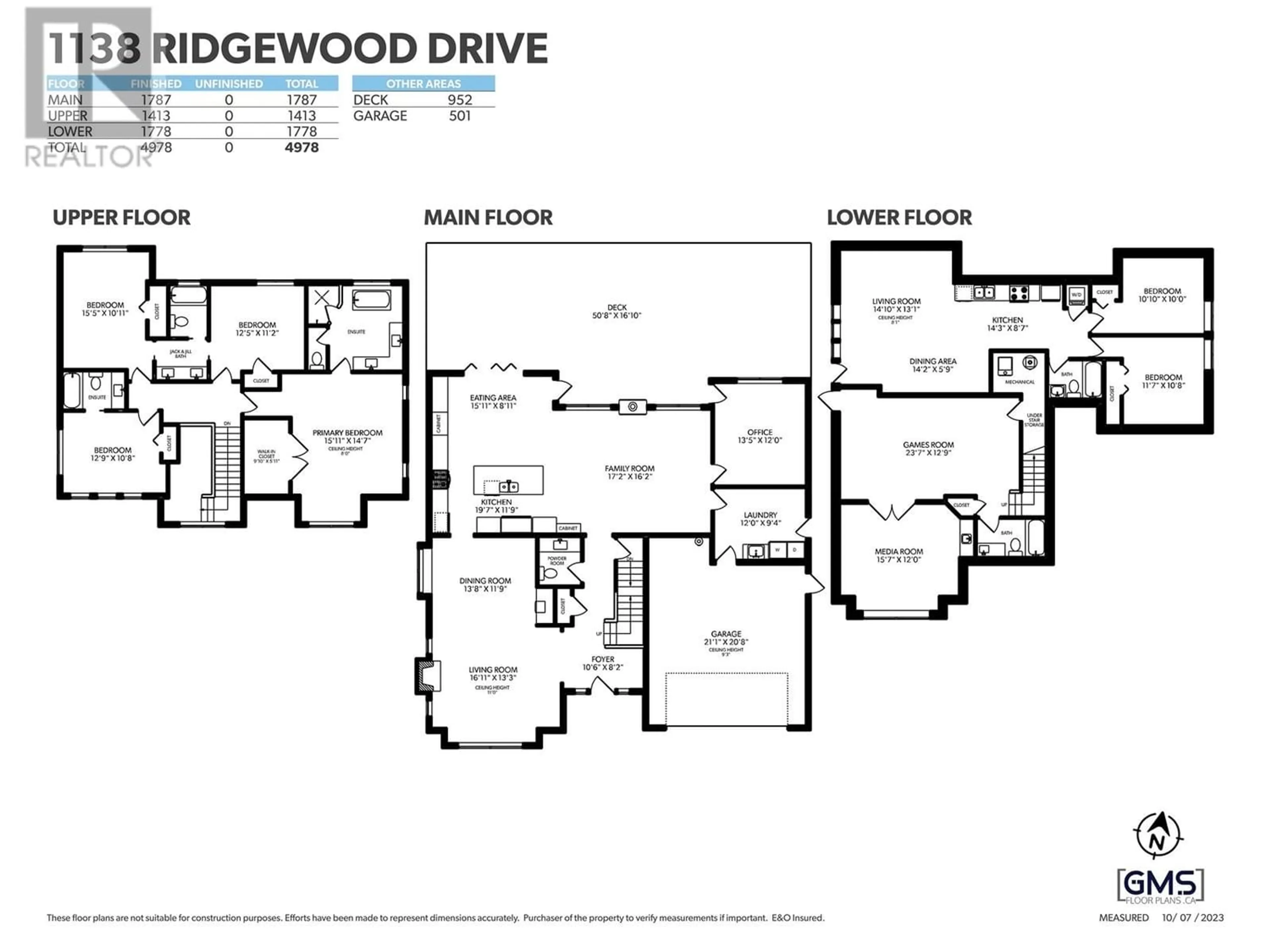 Floor plan for 1138 RIDGEWOOD DRIVE, North Vancouver British Columbia V7R1J3