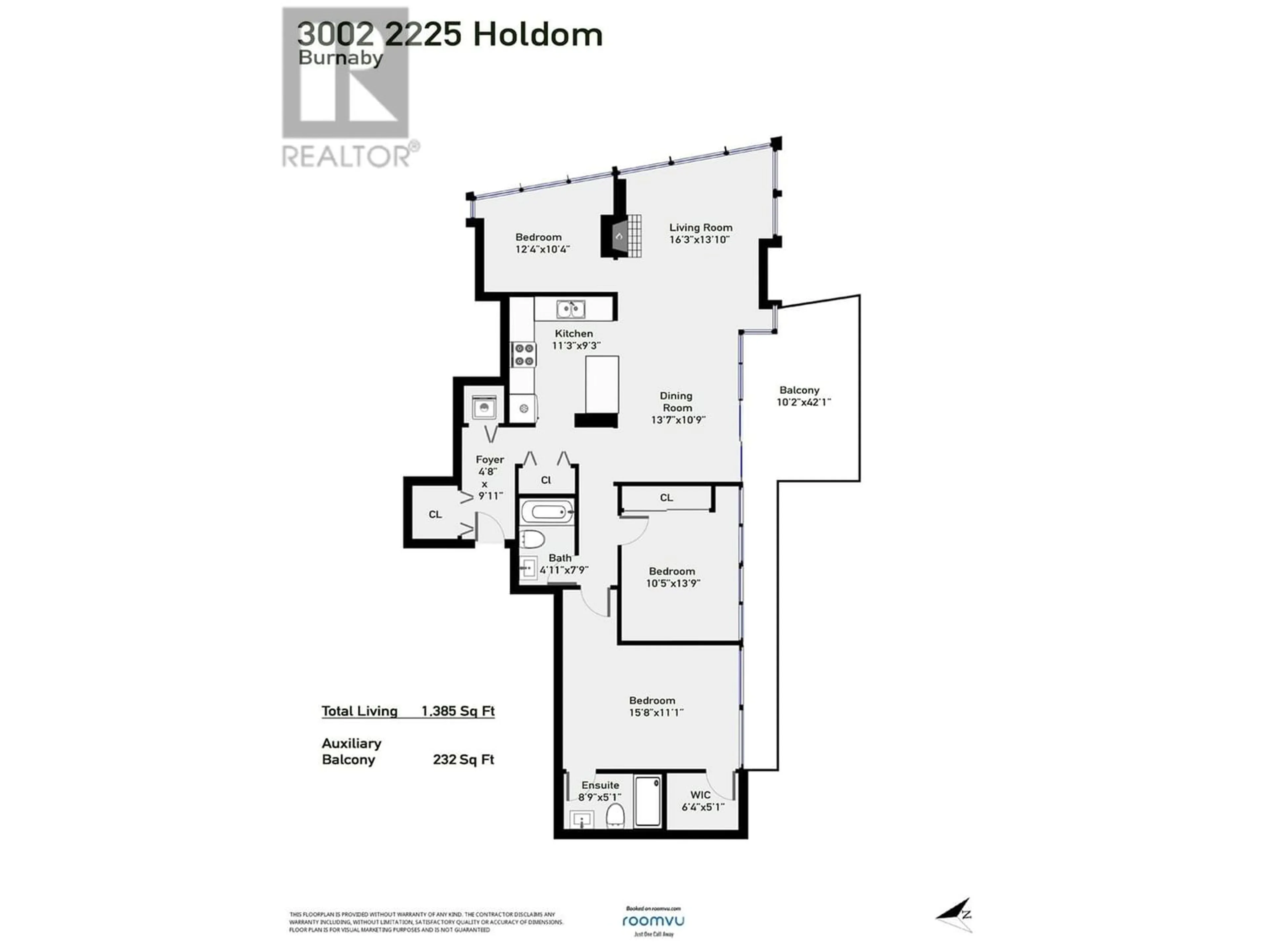 Floor plan for 3002 2225 HOLDOM AVENUE, Burnaby British Columbia V5B0A1