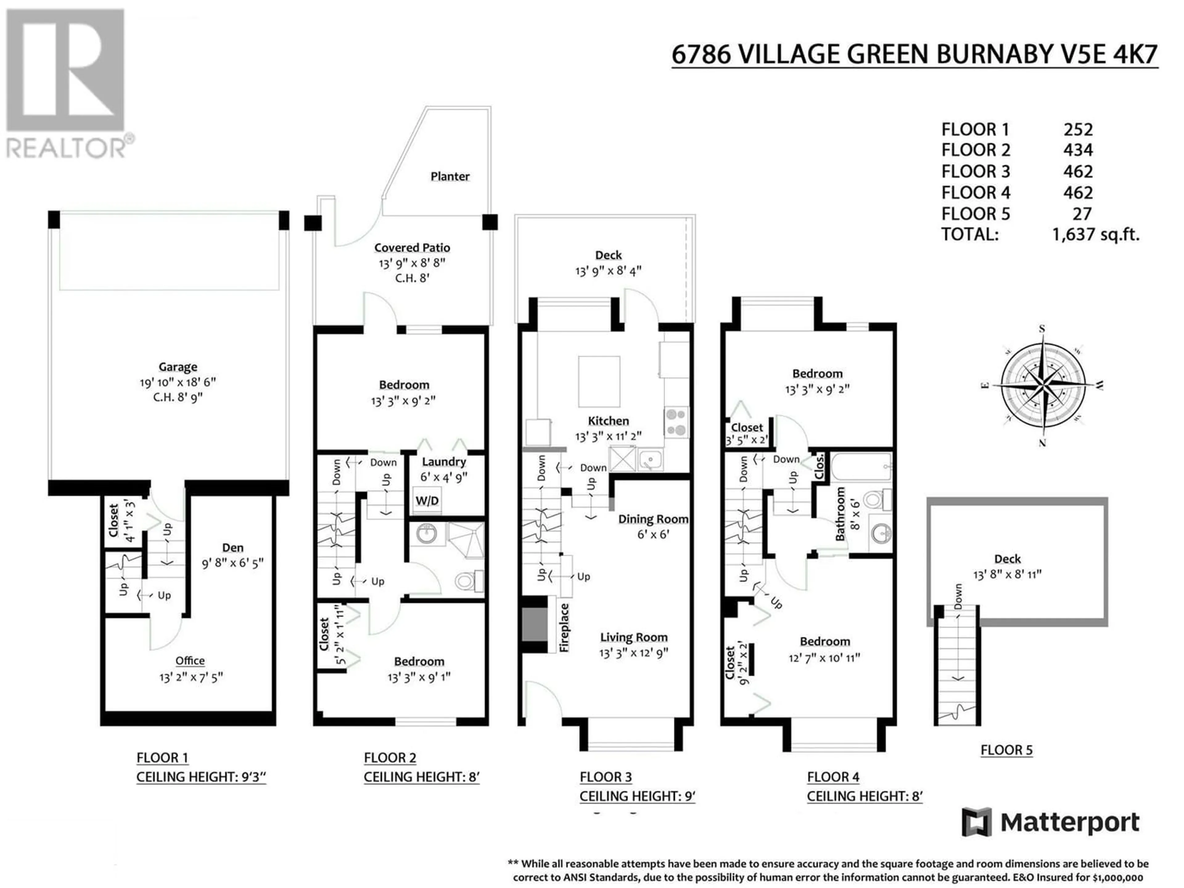 Floor plan for 6786 VILLAGE GRN, Burnaby British Columbia V5E4K7