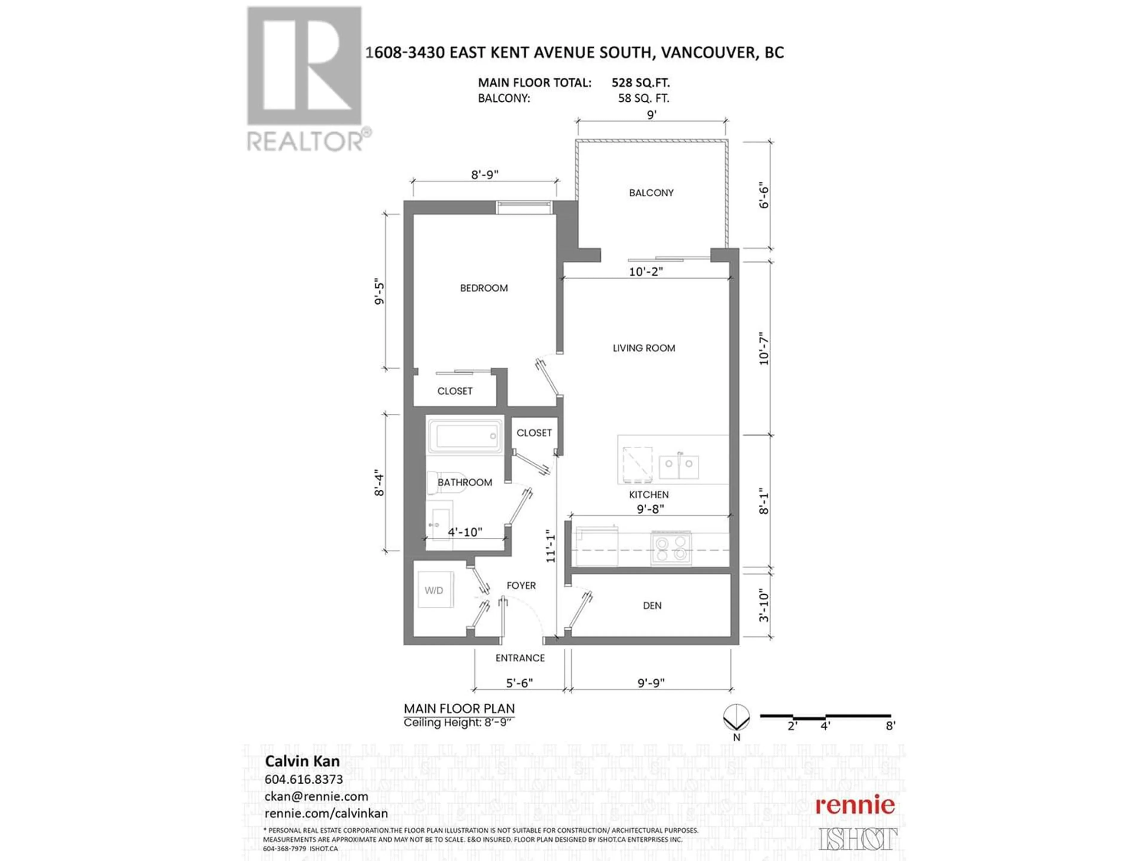 Floor plan for 1608 3430 E KENT AVENUE SOUTH AVENUE, Vancouver British Columbia V5S0G7