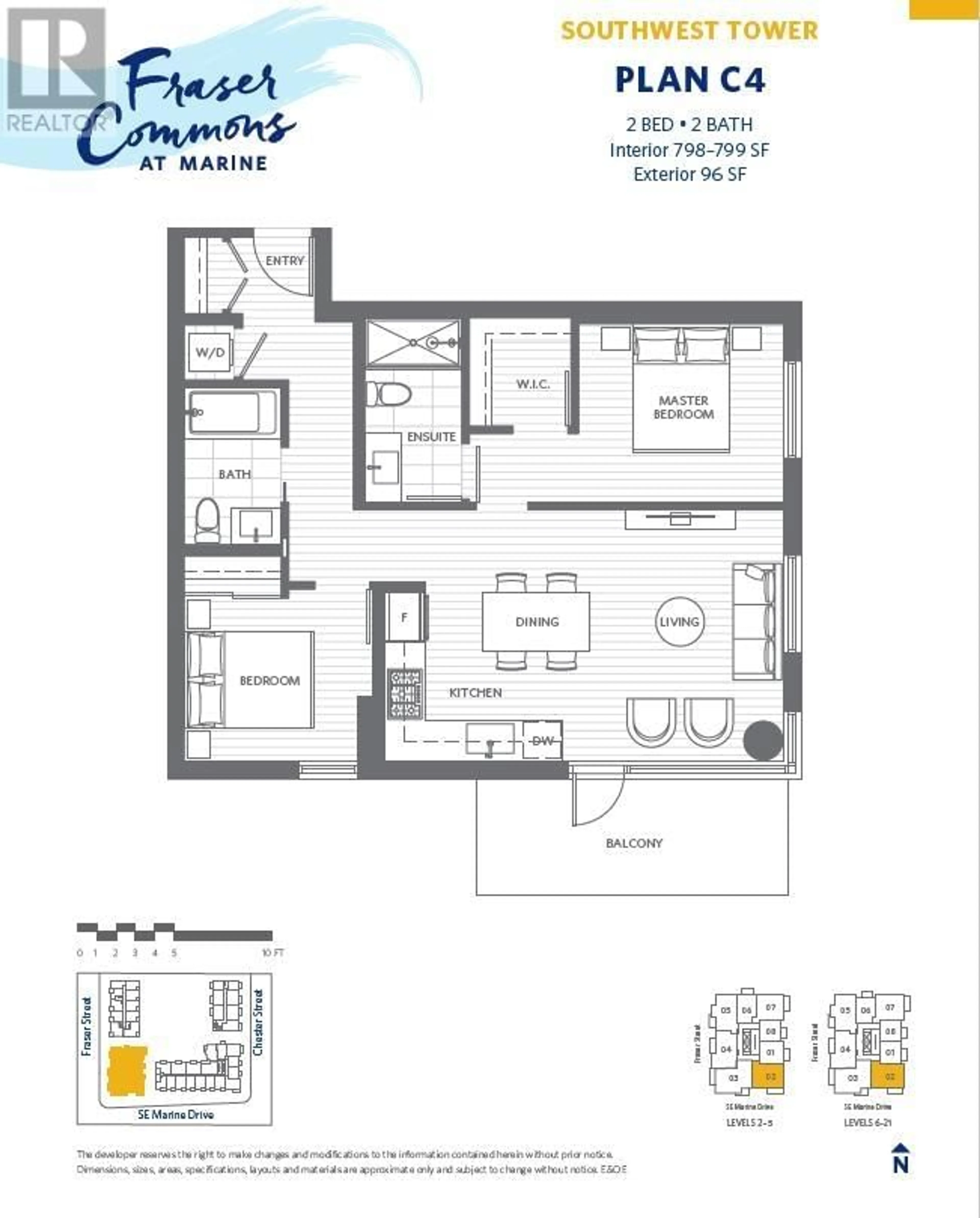 Floor plan for 602 8188 FRASER STREET, Vancouver British Columbia V5X0J8