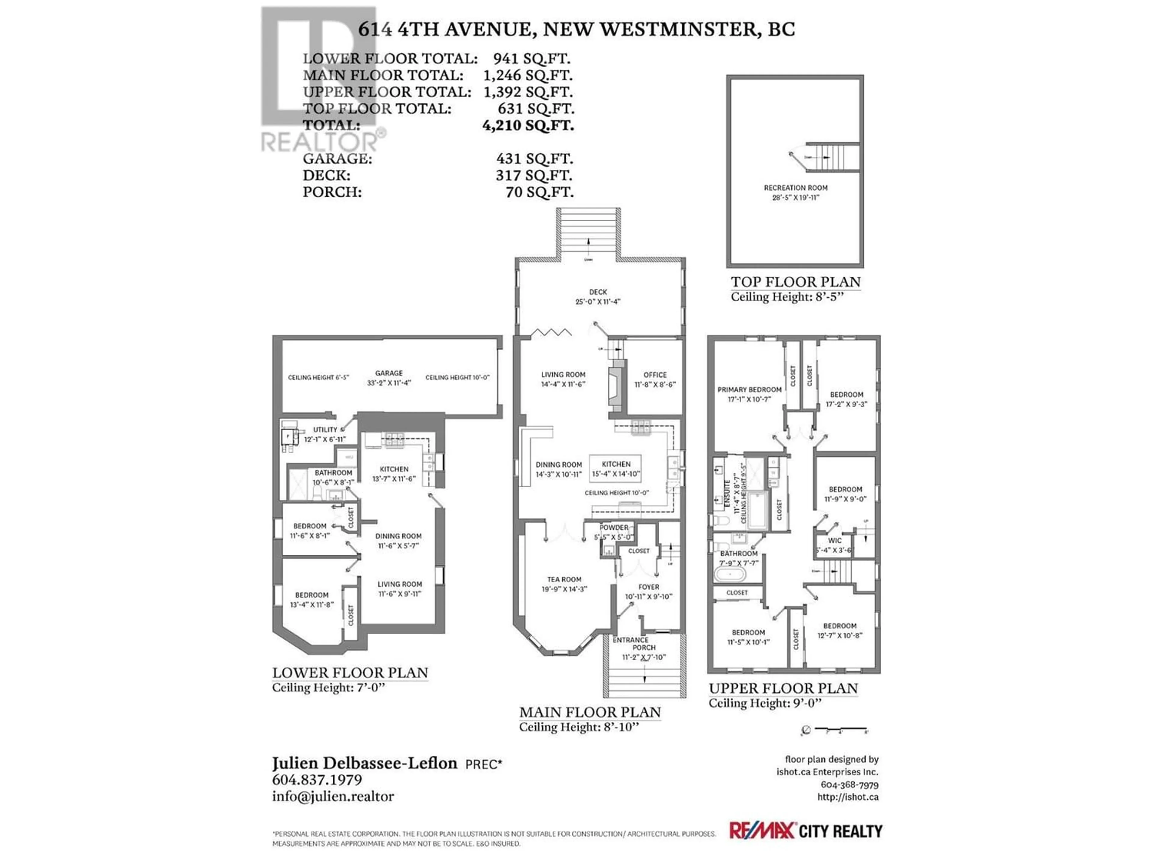 Floor plan for 614 FOURTH AVENUE, New Westminster British Columbia V3M1S4