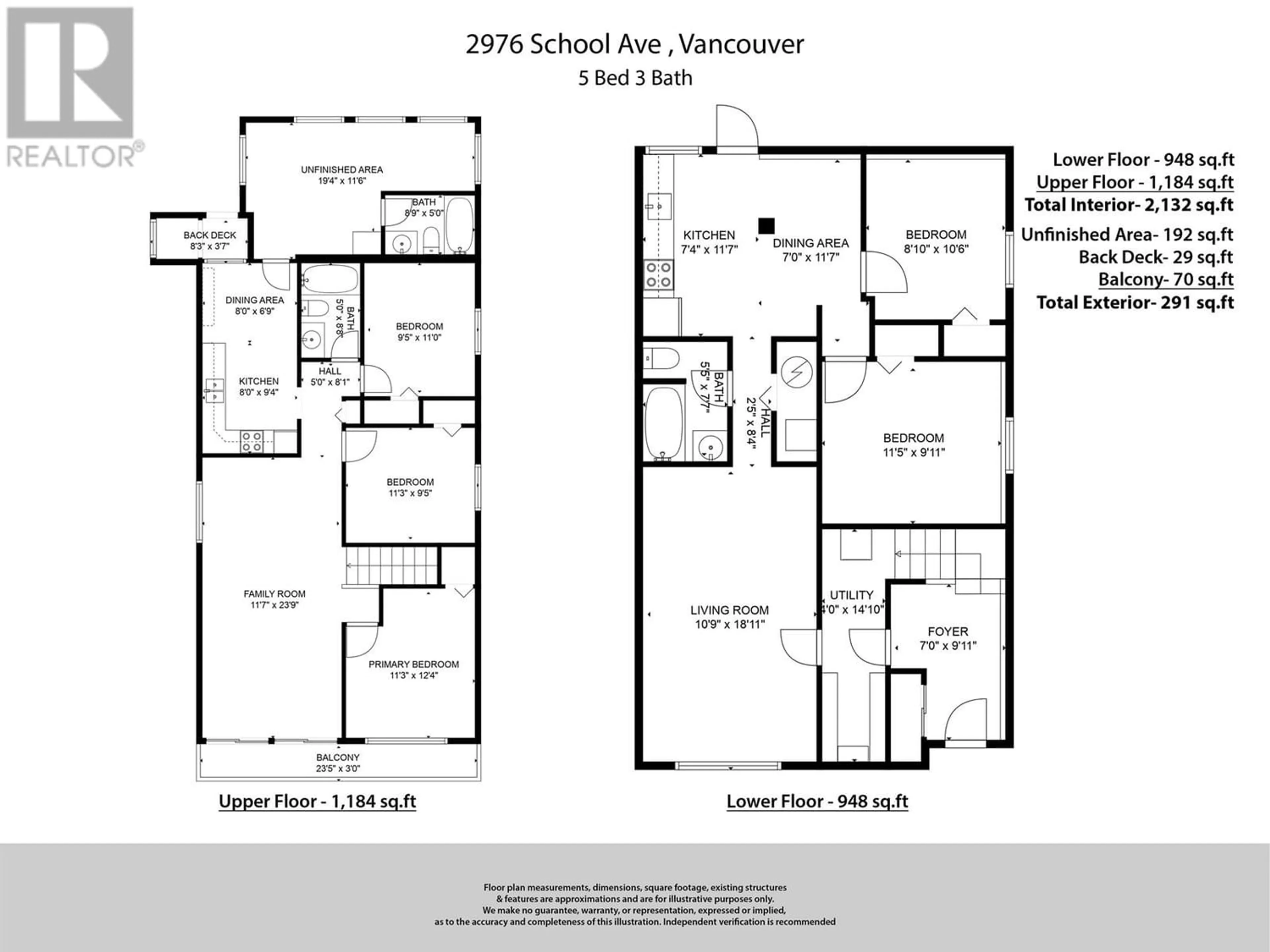 Floor plan for 2976 SCHOOL AVENUE, Vancouver British Columbia V5R5M5