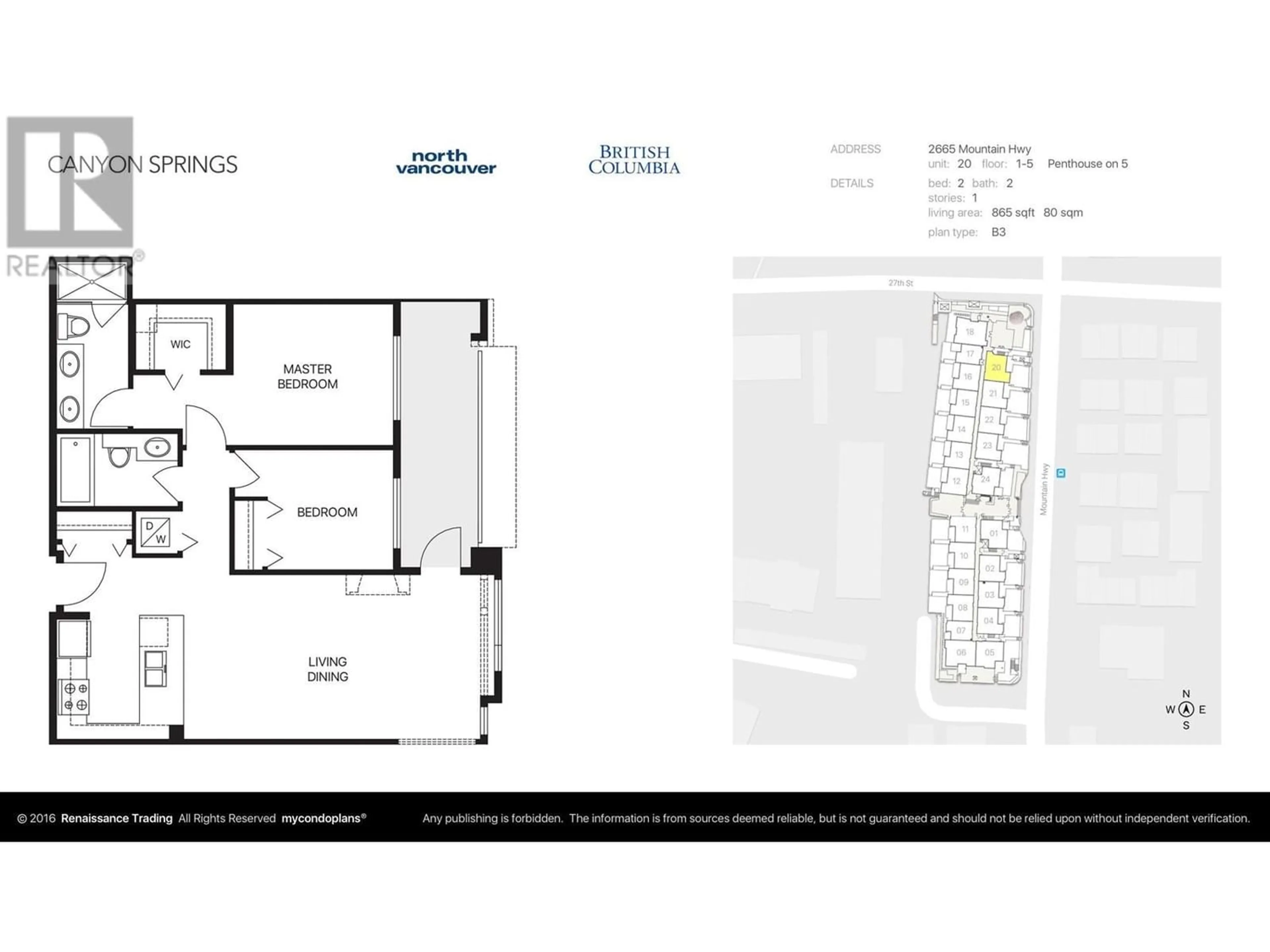 Floor plan for 320 2665 MOUNTAIN HIGHWAY, North Vancouver British Columbia V7J0A8