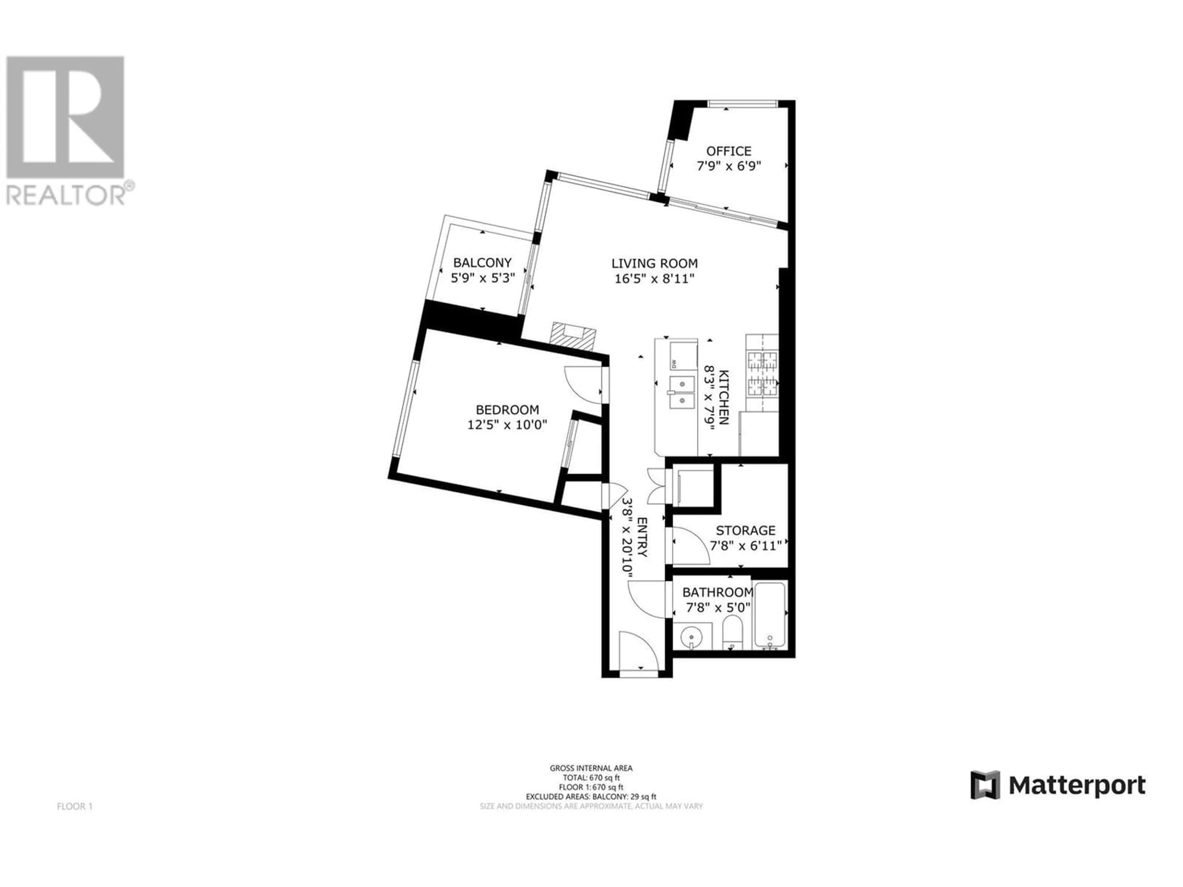 Floor plan for 1105 1189 MELVILLE STREET, Vancouver British Columbia V6E4T8