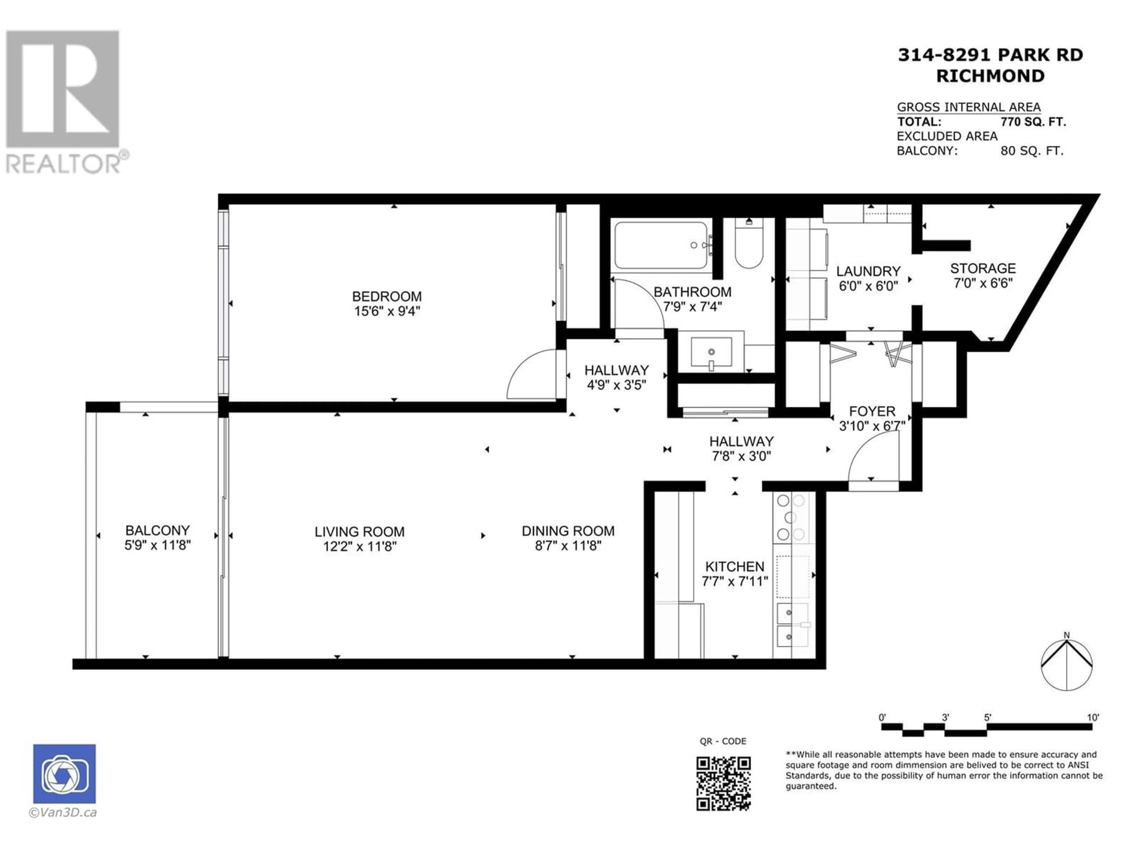 Floor plan for 314 8291 PARK ROAD, Richmond British Columbia V6Y1T3