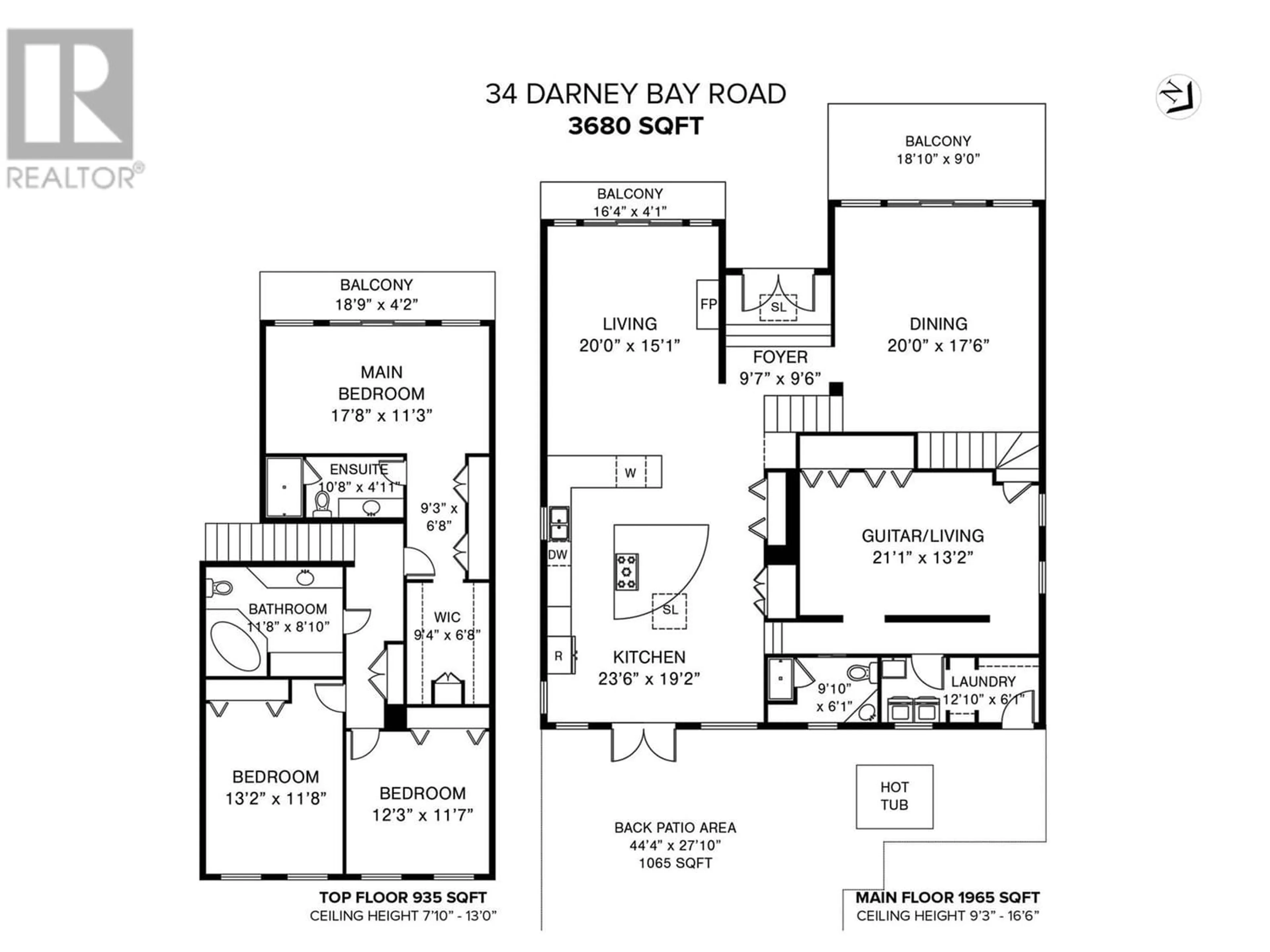 Floor plan for 34 DARNEY BAY, Port Moody British Columbia V3H3T9