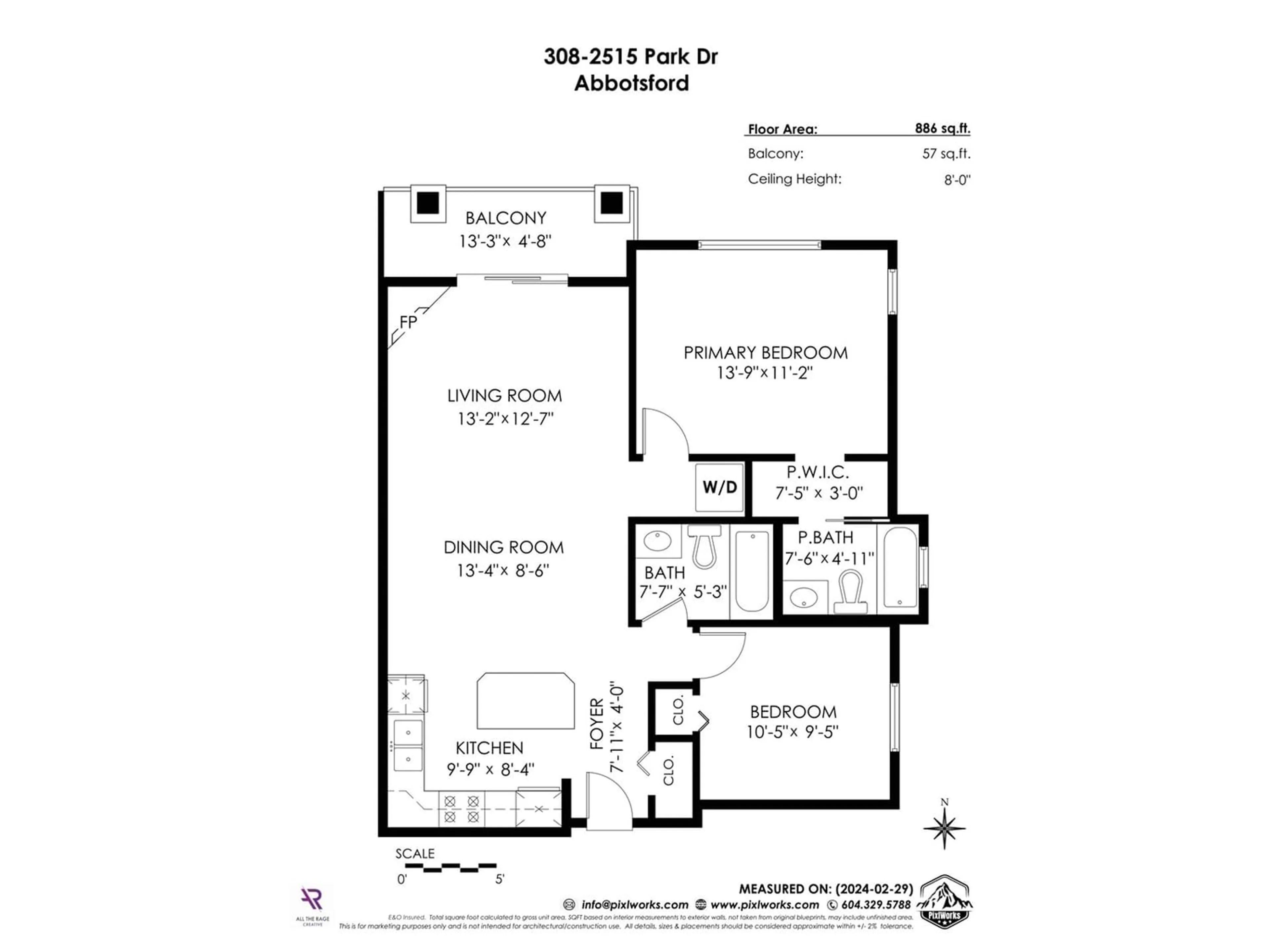 Floor plan for 308 2515 PARK DRIVE, Abbotsford British Columbia V2S0B2