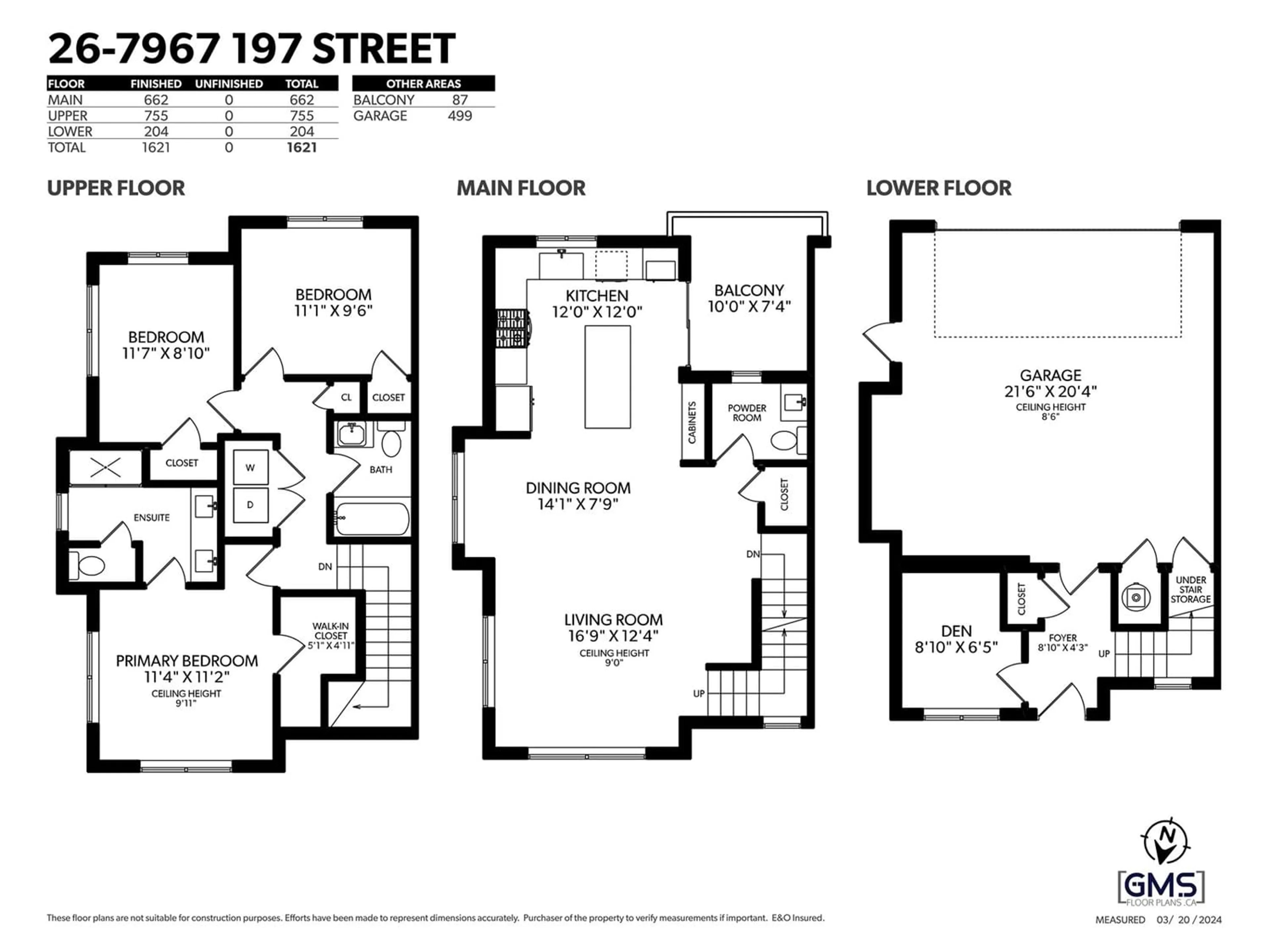 Floor plan for 26 7967 197 STREET, Langley British Columbia V2Y3P1