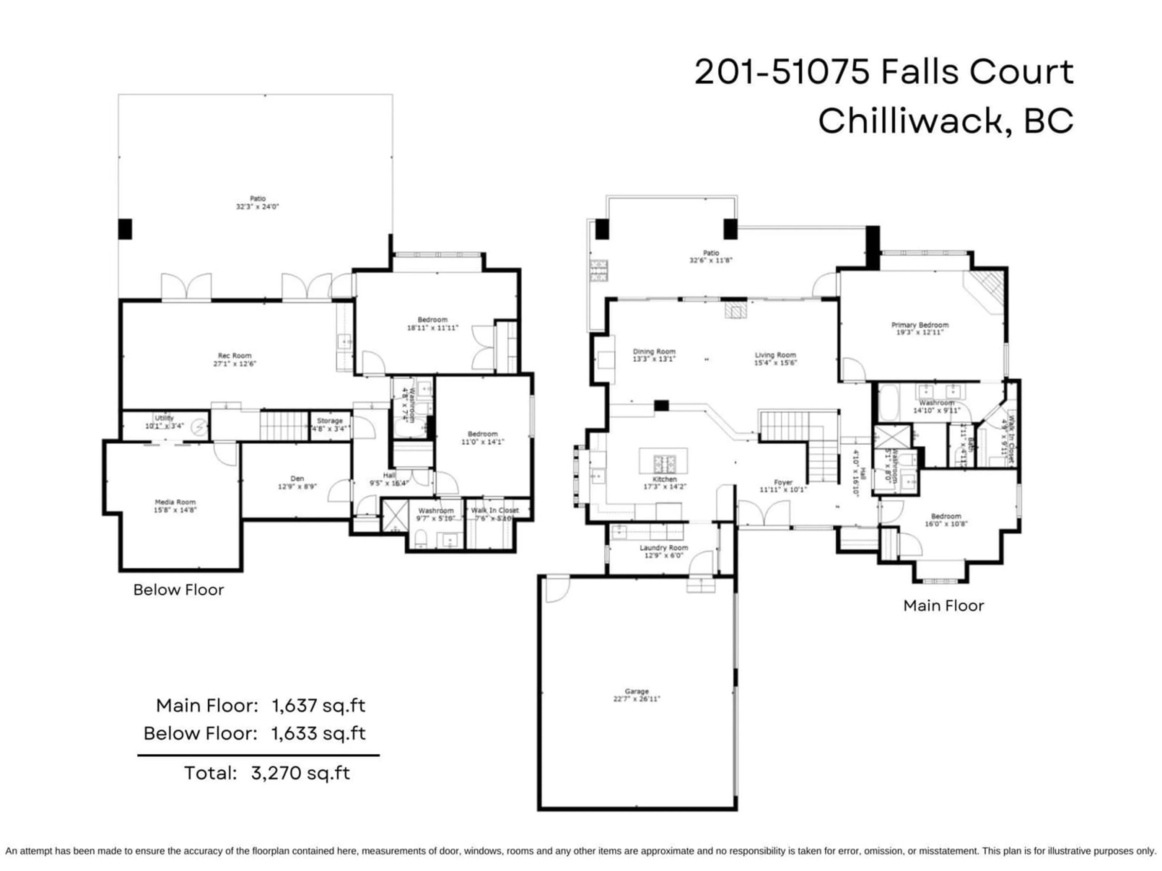 Floor plan for 201 51075 FALLS COURT, Chilliwack British Columbia V4Z1K7