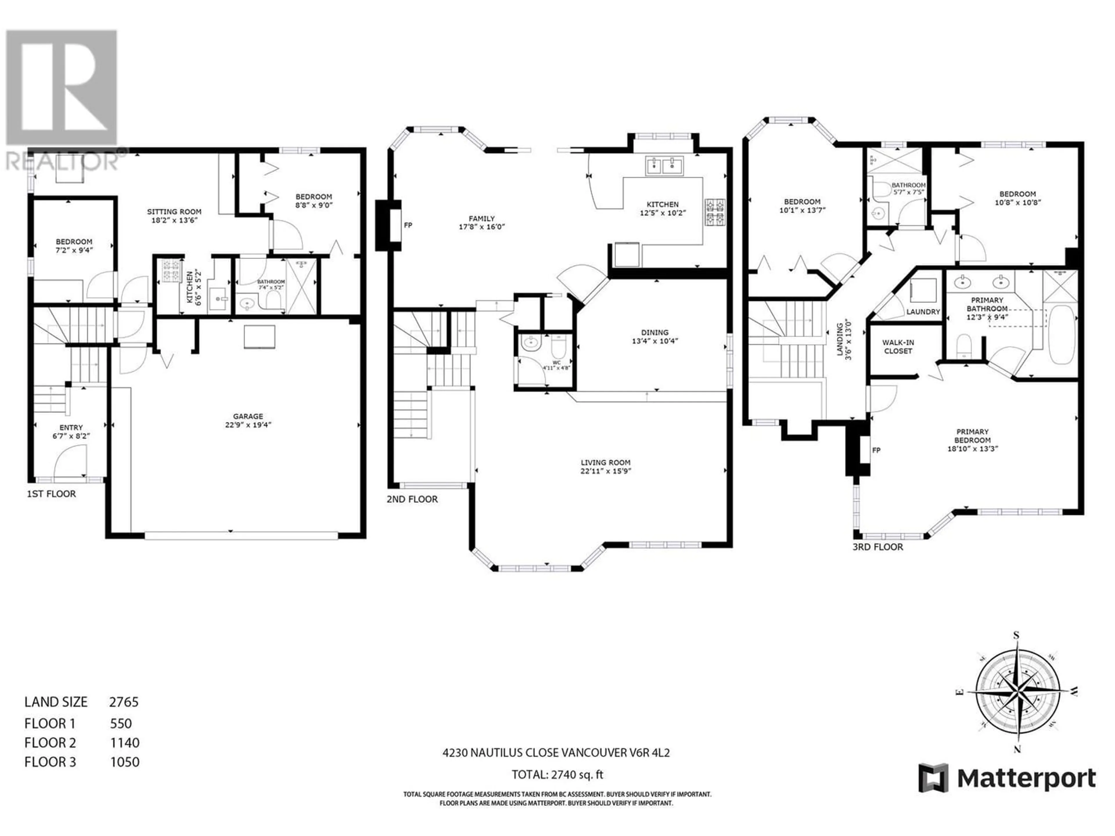 Floor plan for 4230 NAUTILUS CLOSE, Vancouver British Columbia V6R4L2