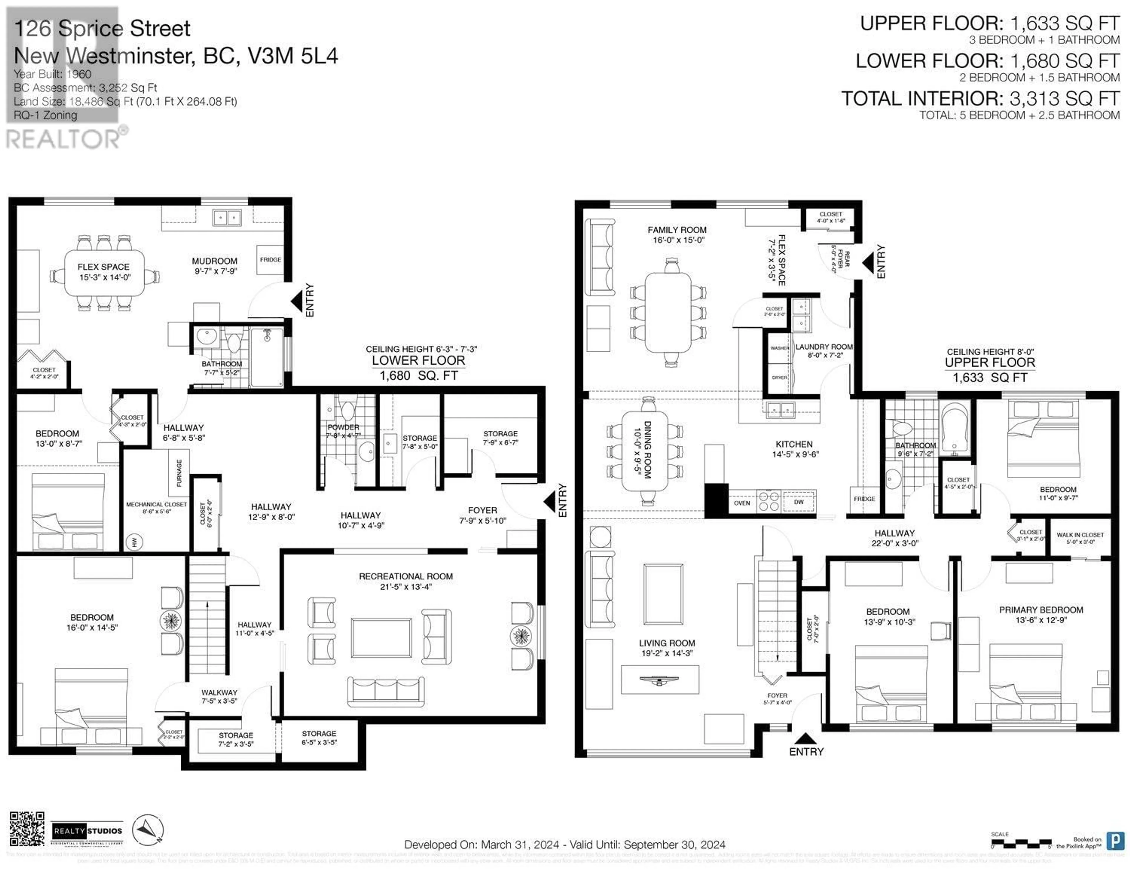 Floor plan for 126 SPRICE STREET, New Westminster British Columbia V3M5L4