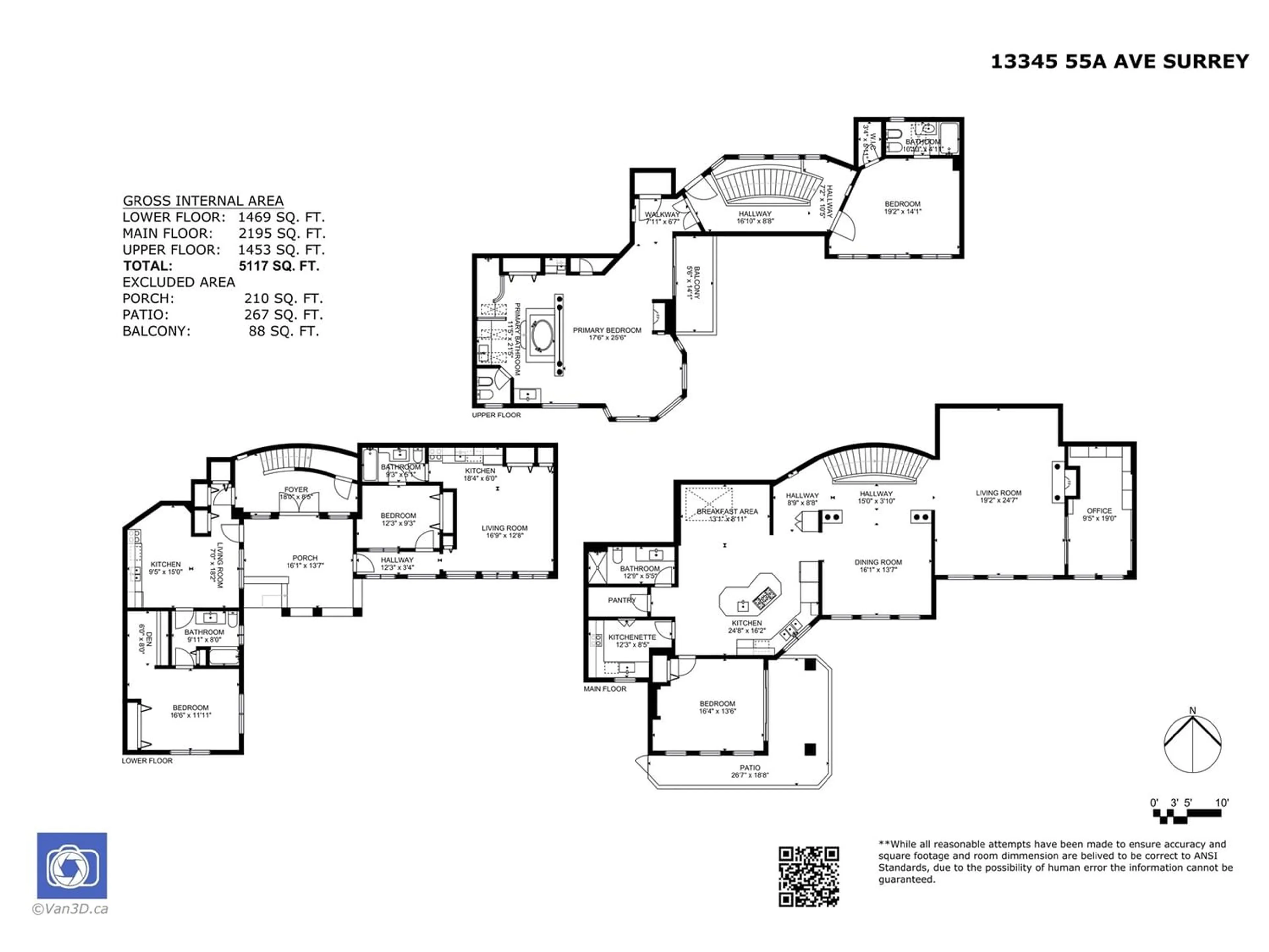 Floor plan for 13345 55A AVENUE, Surrey British Columbia V3X3B5