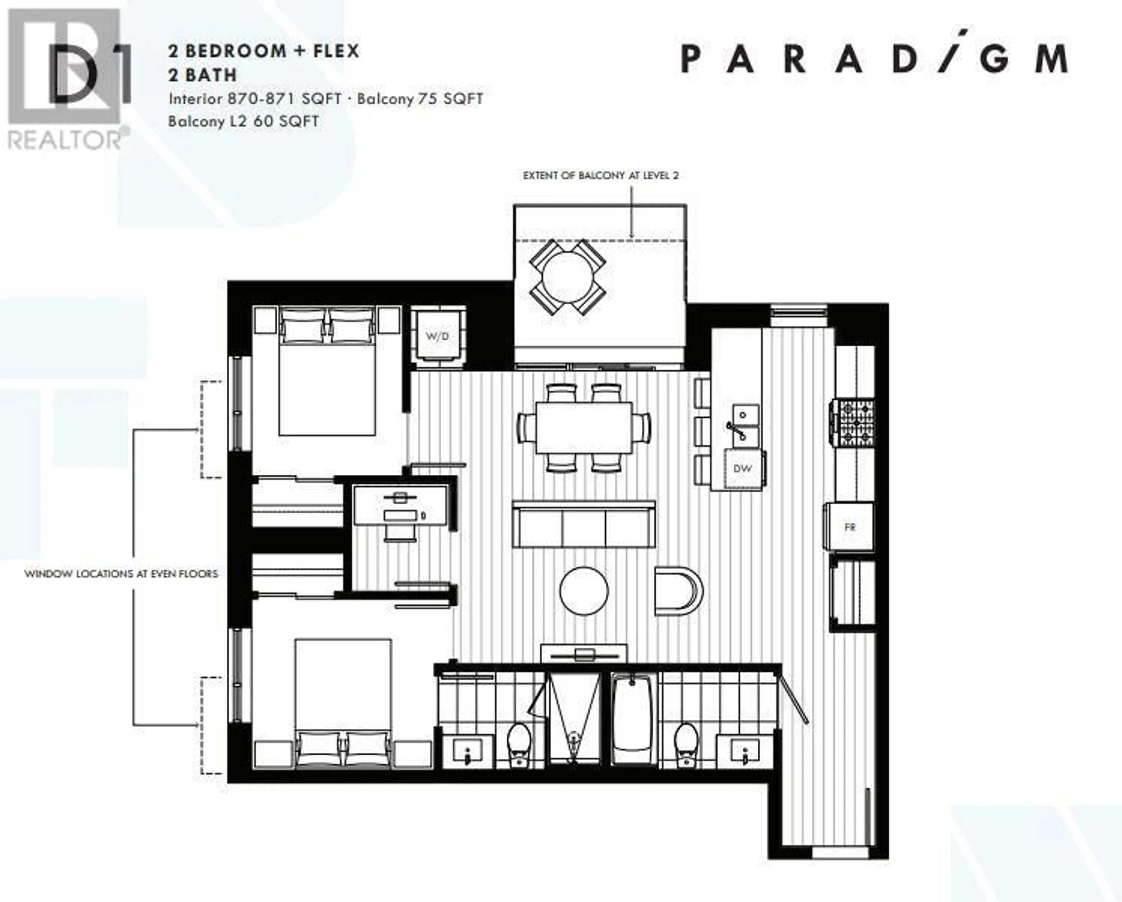 Floor plan for 1907 3430 E KENT AVENUE SOUTH AVENUE, Vancouver British Columbia V5S0G7