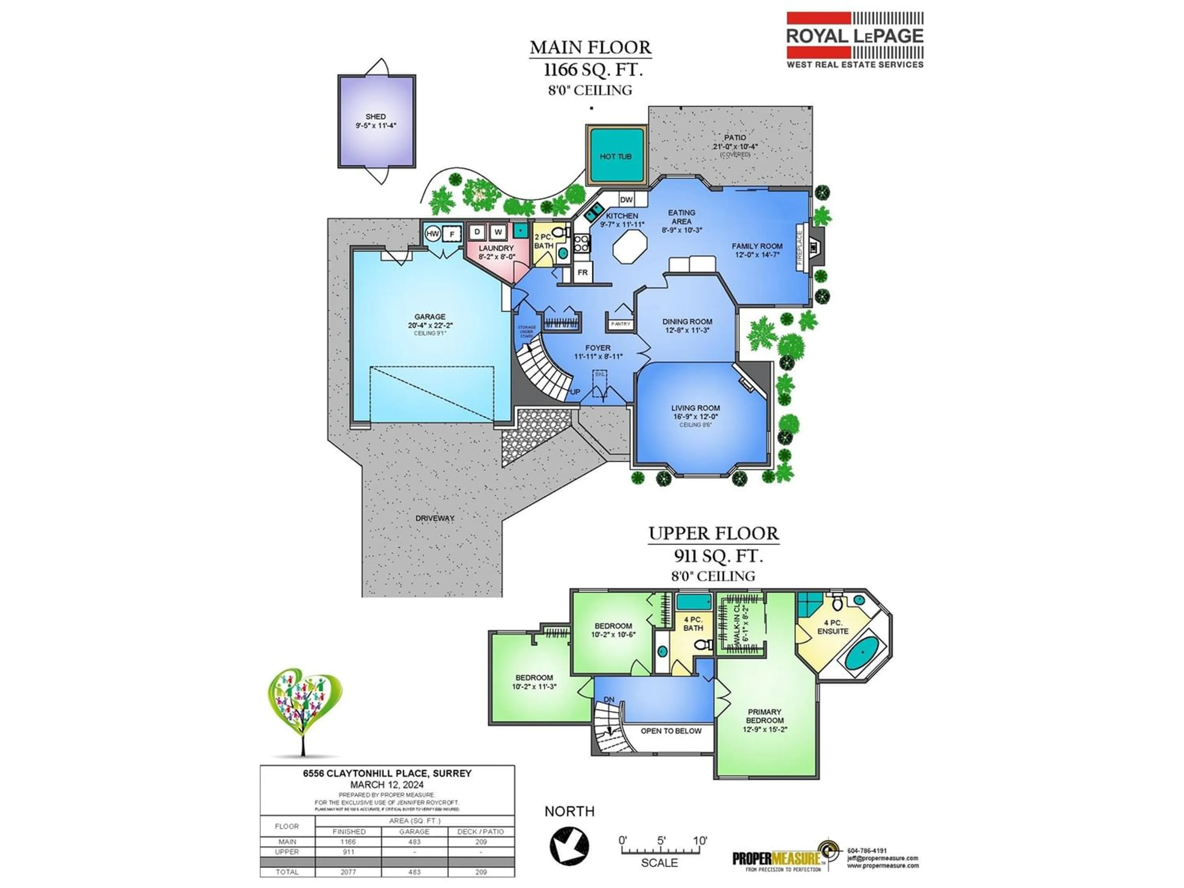 Floor plan for 6556 CLAYTONHILL PLACE, Surrey British Columbia V3S7N5