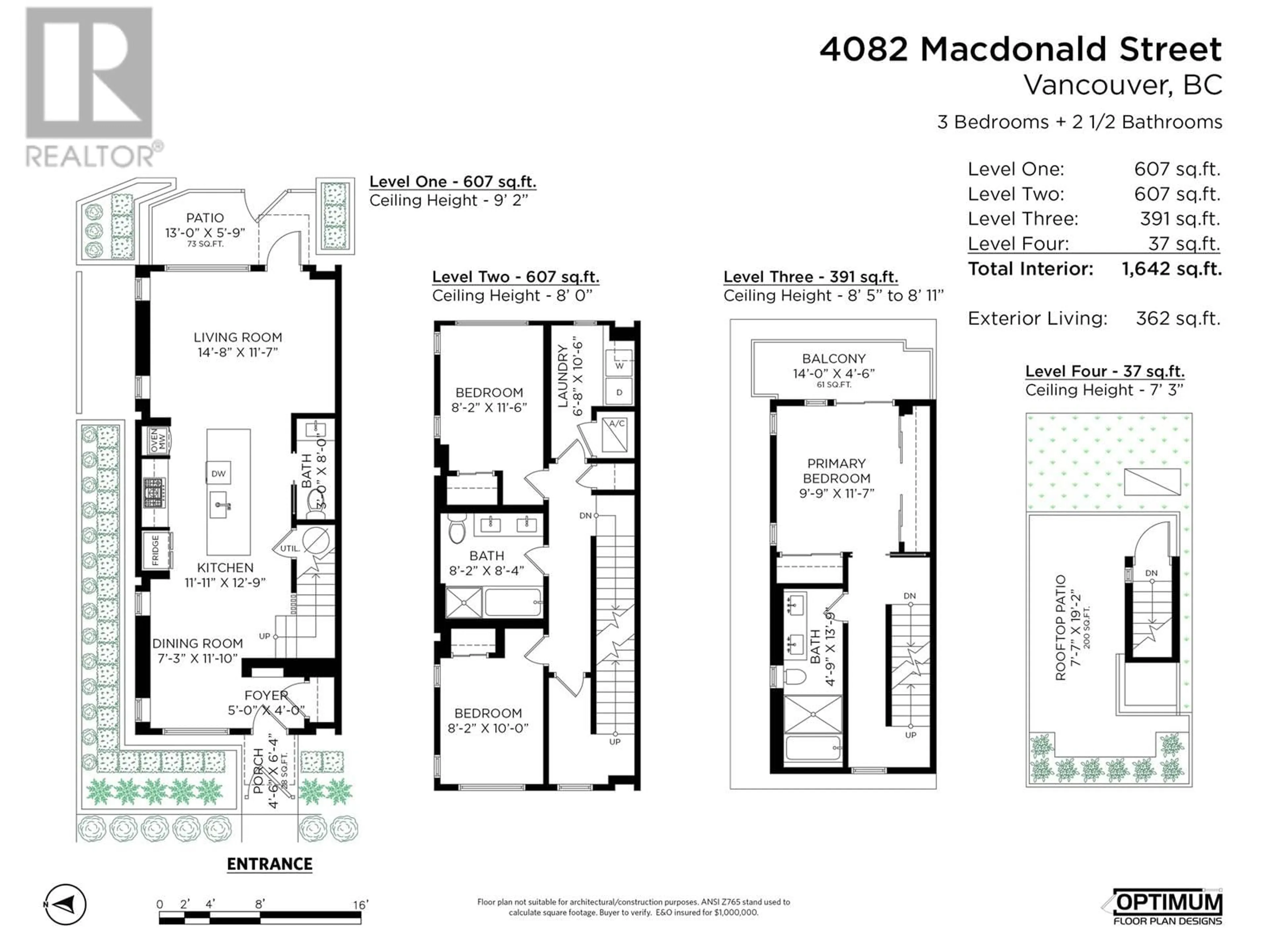 Floor plan for 4082 MACDONALD STREET, Vancouver British Columbia V6L0C2