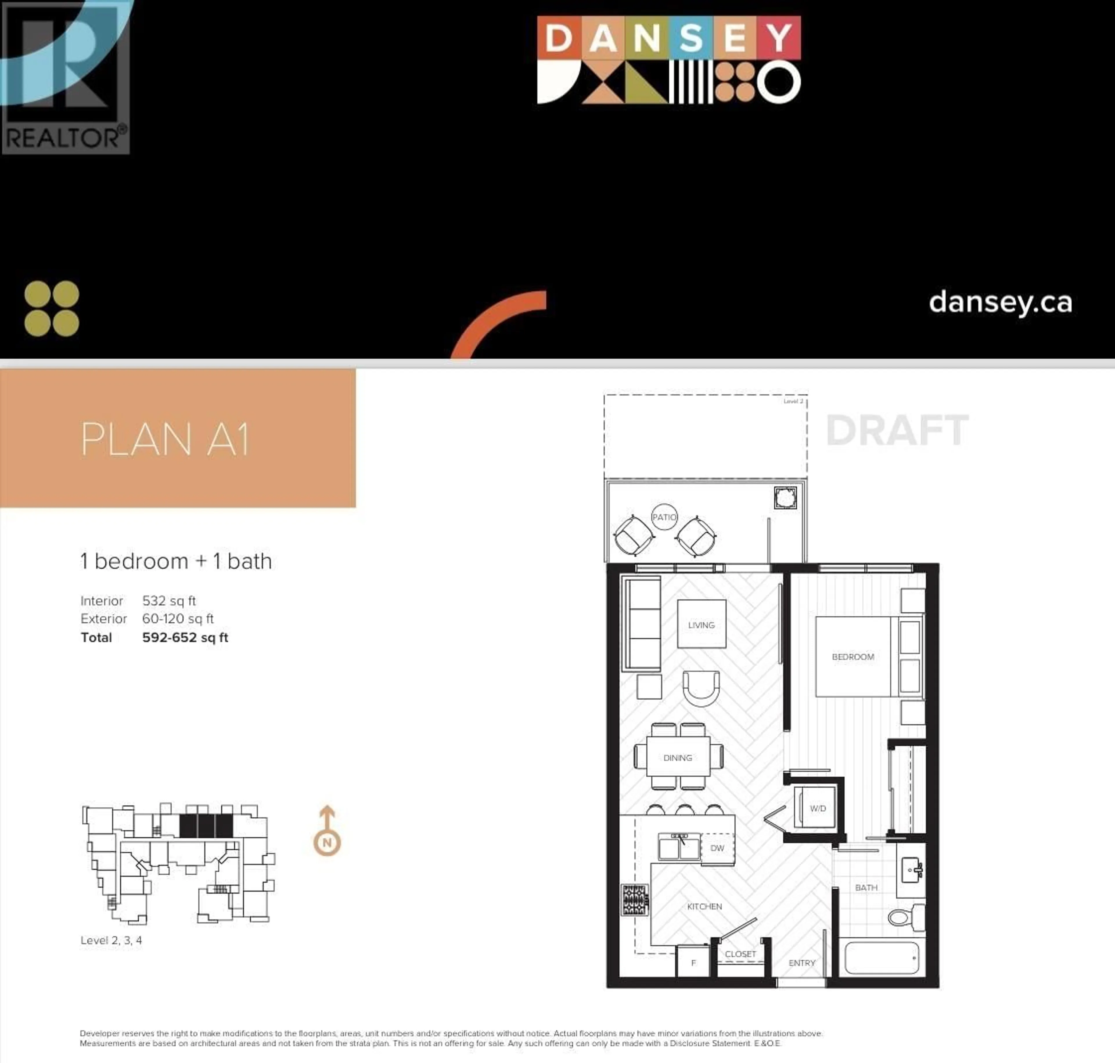 Floor plan for 207 599 DANSEY AVENUE, Coquitlam British Columbia V3K3E9