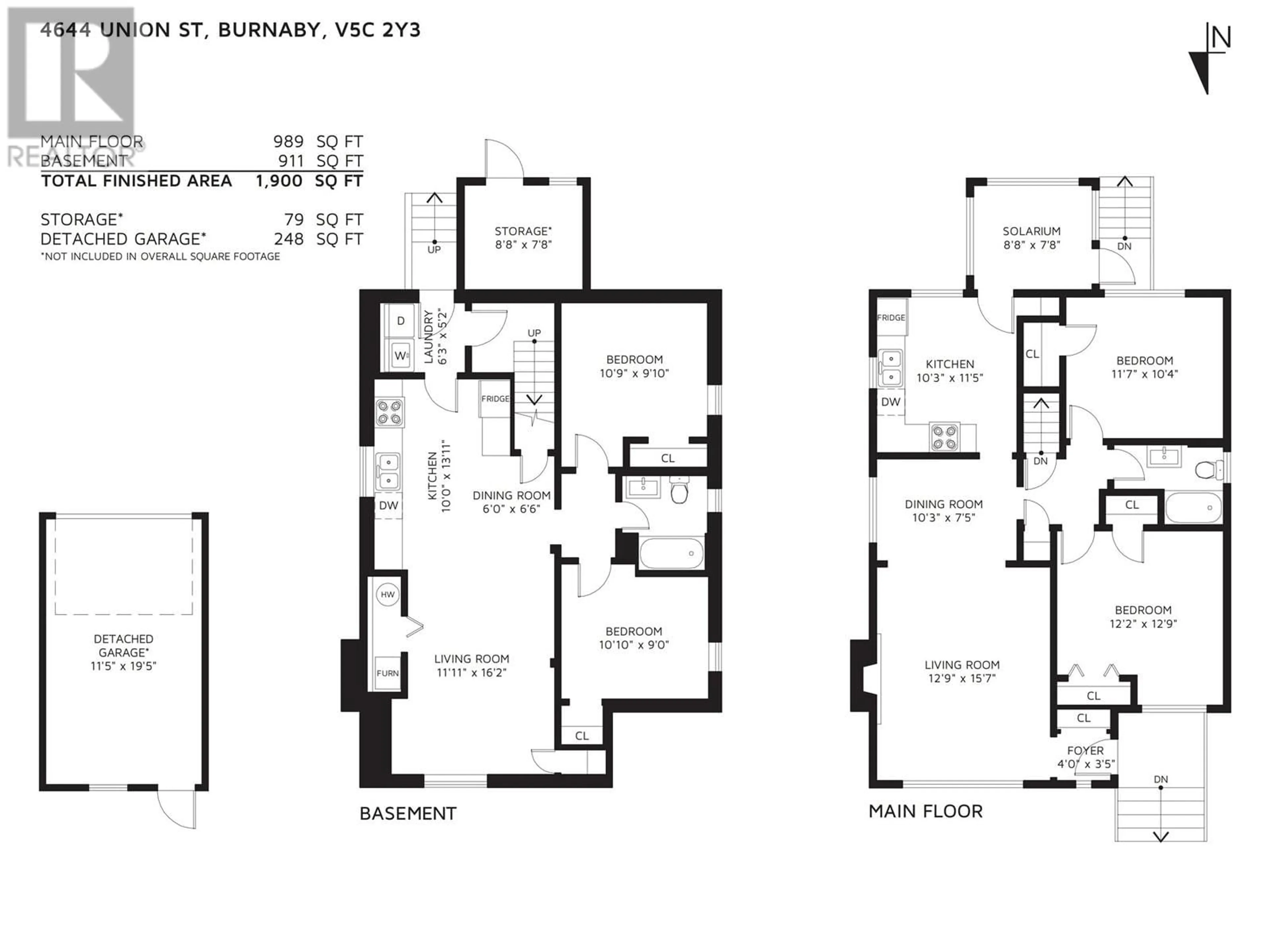 Floor plan for 4644 UNION STREET, Burnaby British Columbia V5C2Y3