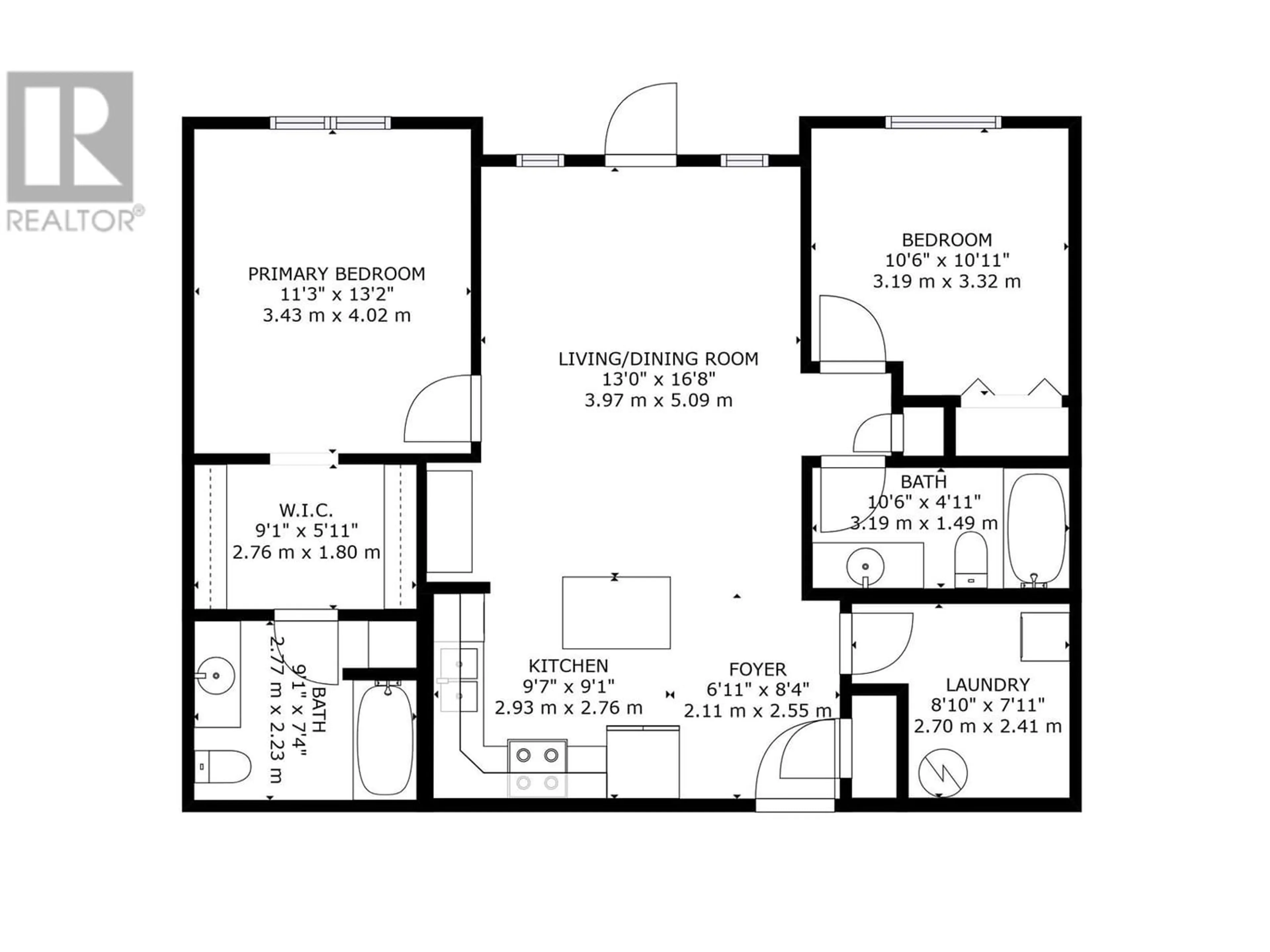 Floor plan for 305 11205 105 AVENUE, Fort St. John British Columbia V1J0L3